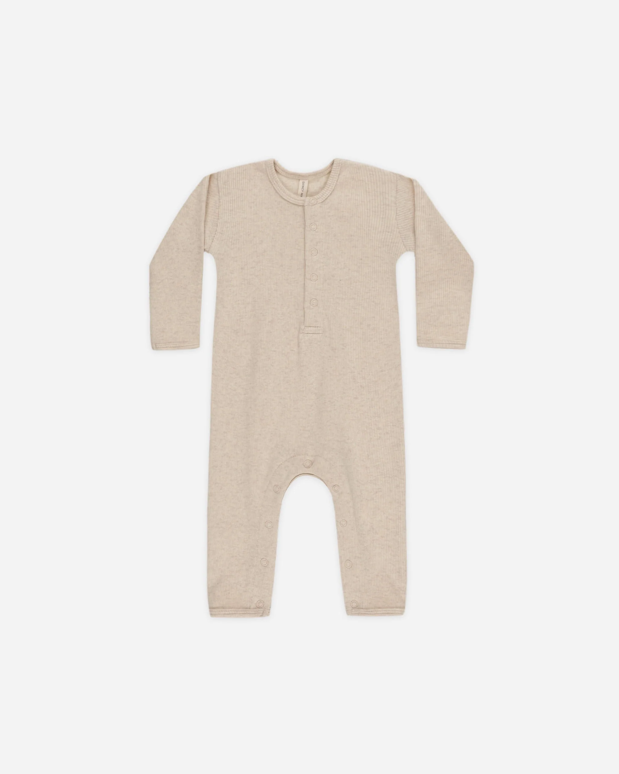 Ribbed Baby Jumpsuit || Taupe