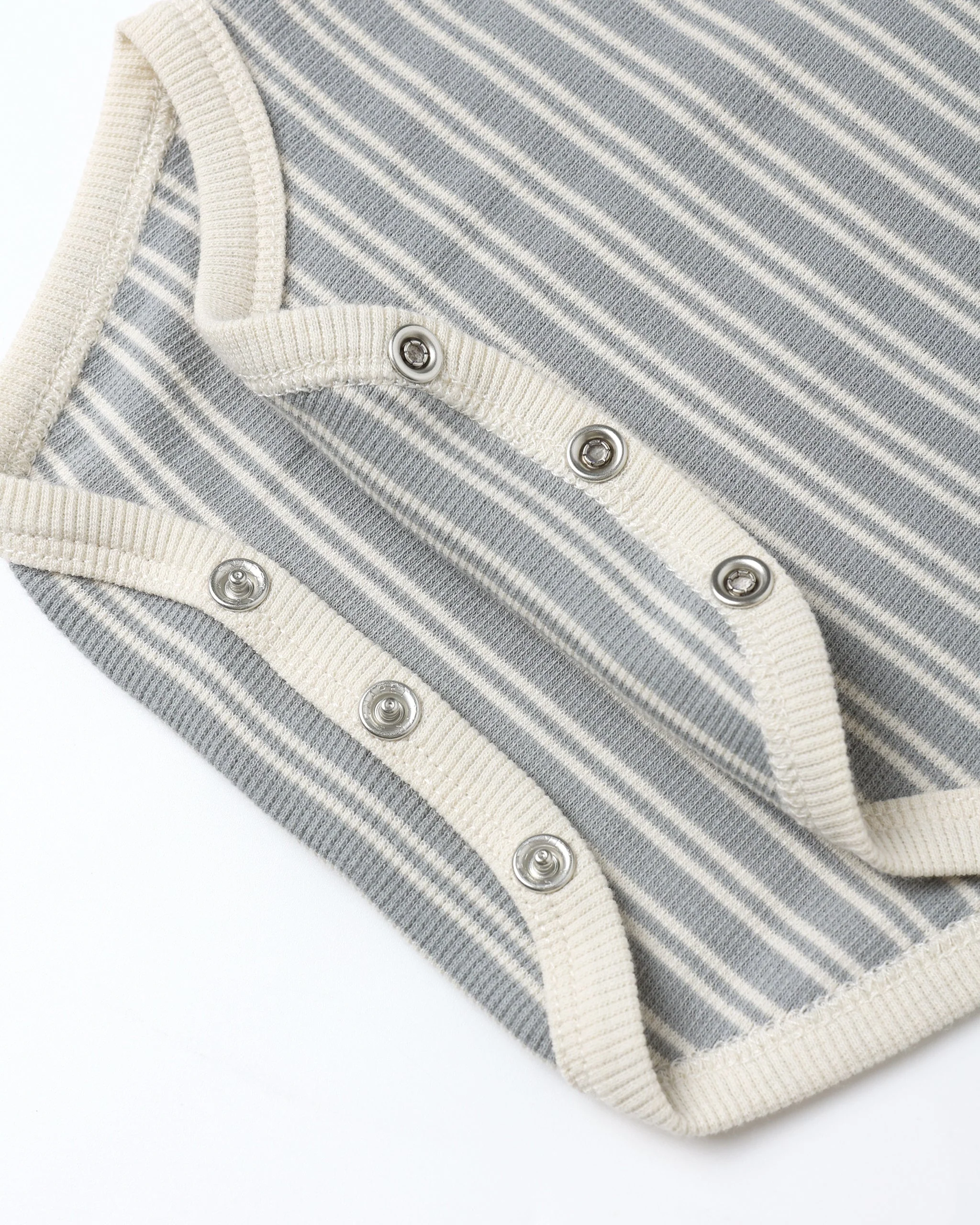 Ribbed Bodysuit, 2 Pack || Steel Blue Micro Stripe, Owls - Image 4