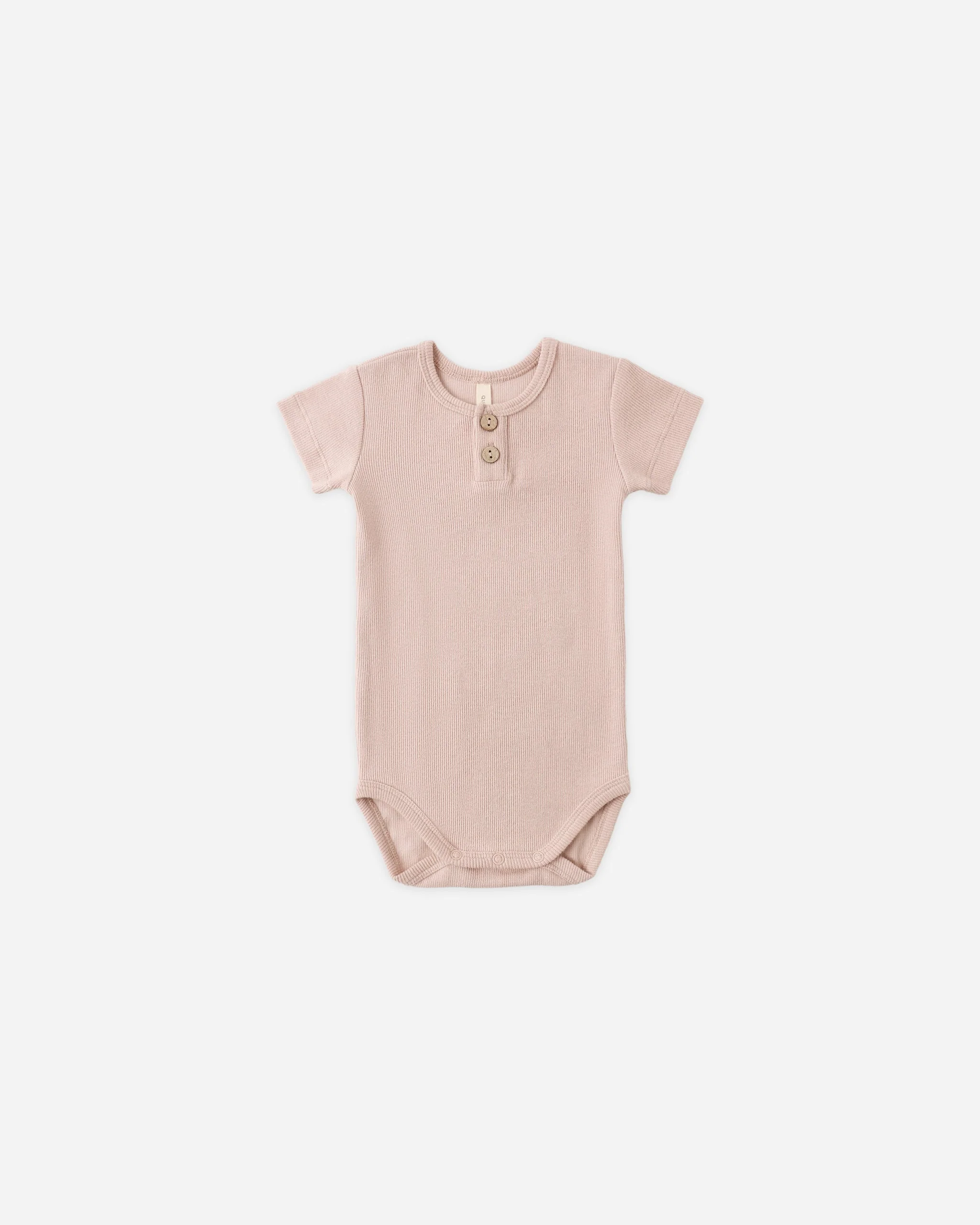 Ribbed Henley Bodysuit Blush