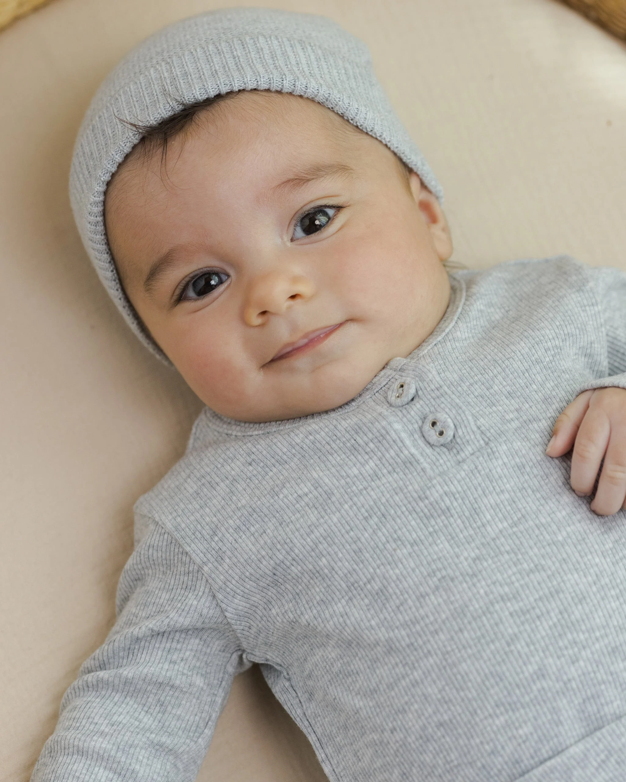 Ribbed Long Sleeve Onesie || Dusty Blue - Image 3