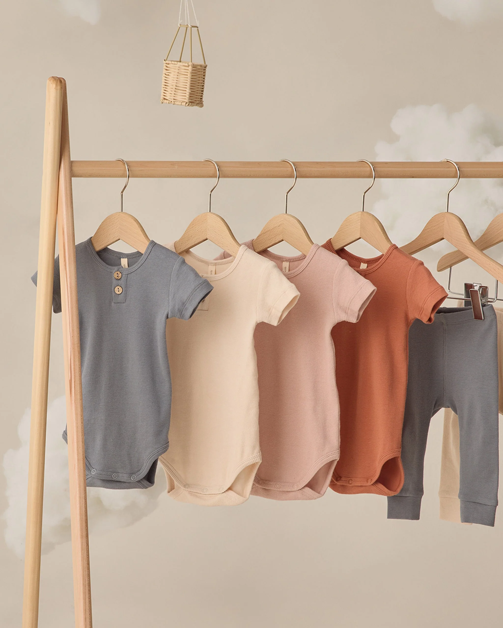 Ribbed Henley Bodysuit Ocean - Image 3