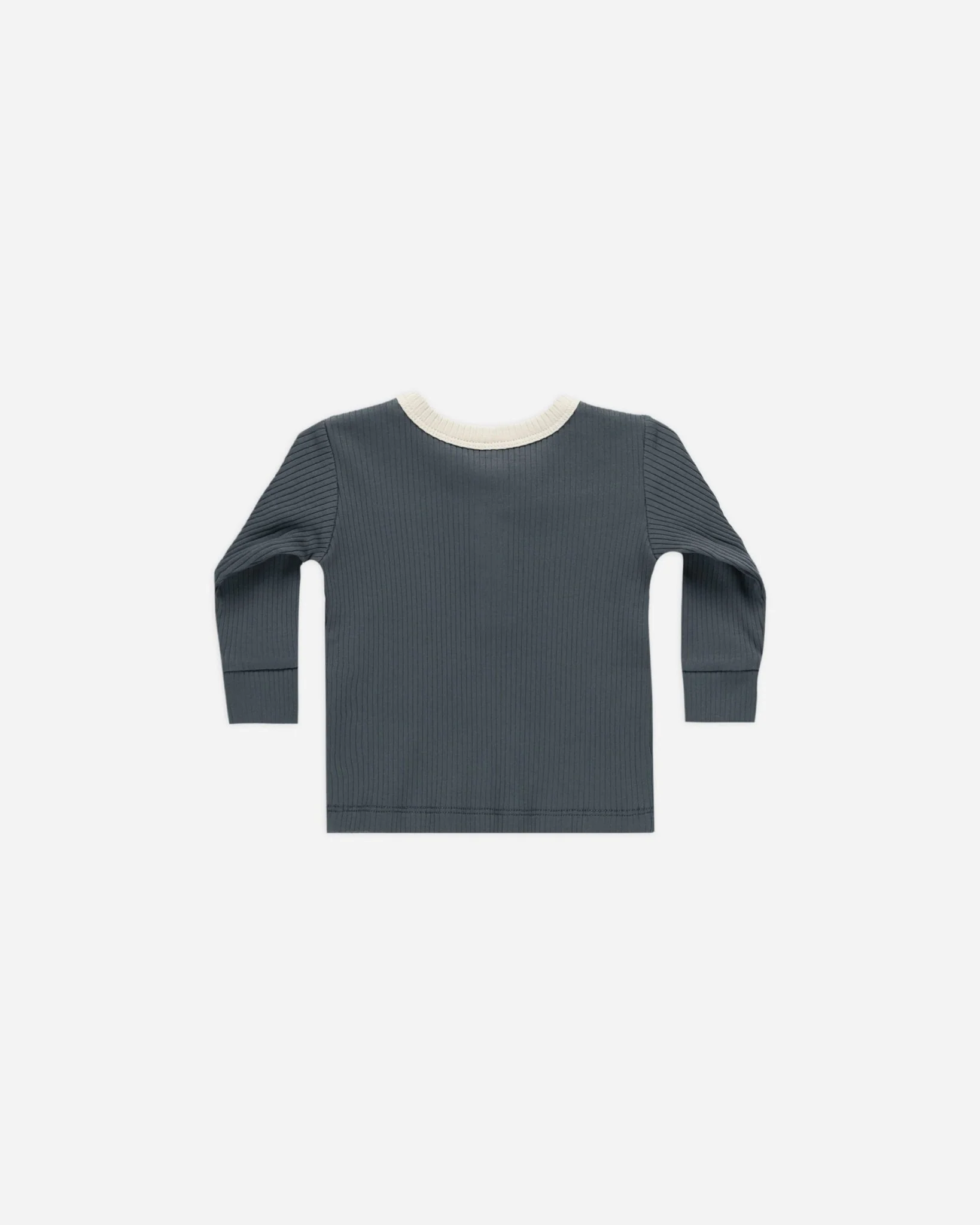 Ribbed Henley || Indigo - Image 2