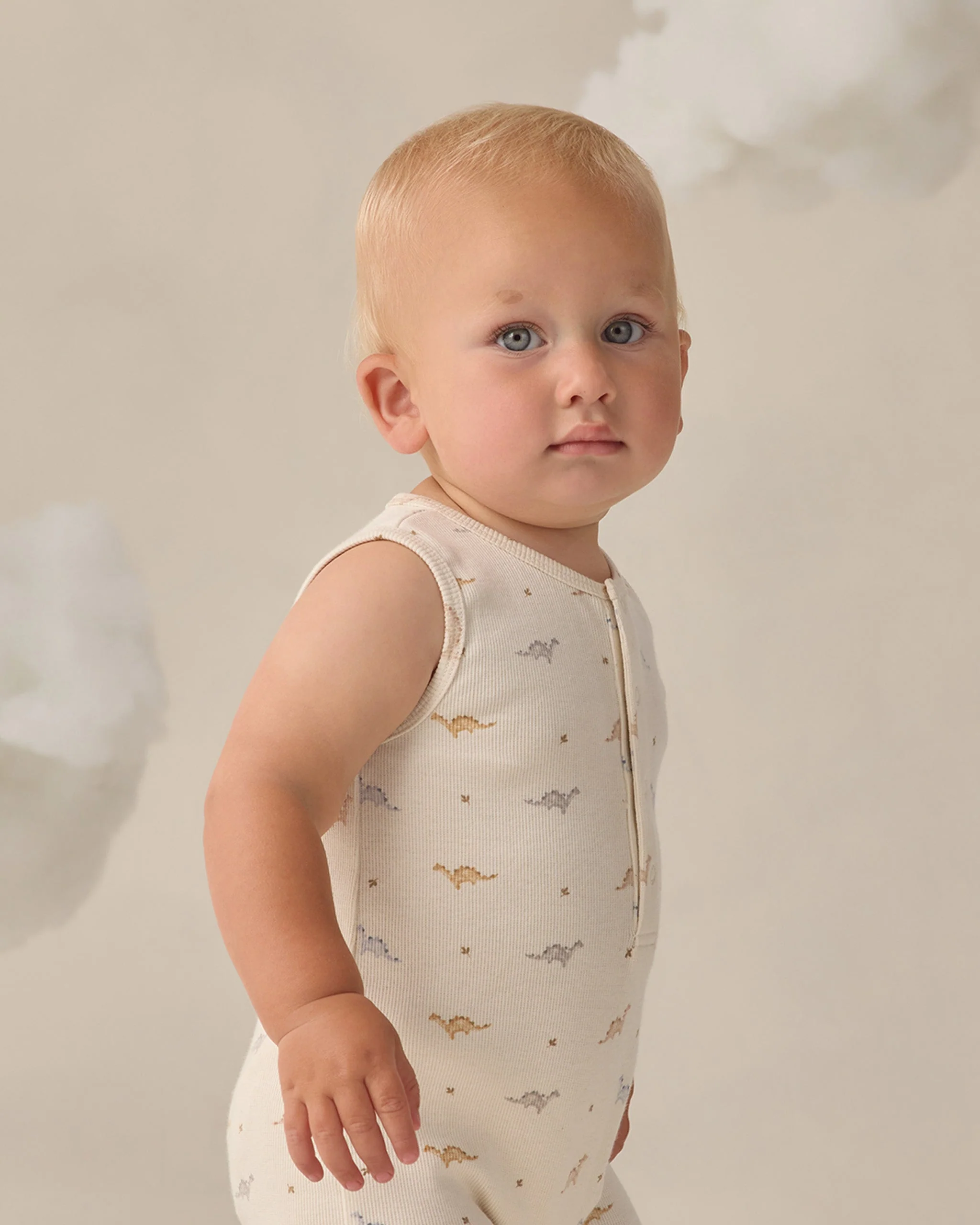 Ribbed Henley Romper Dinos - Image 3