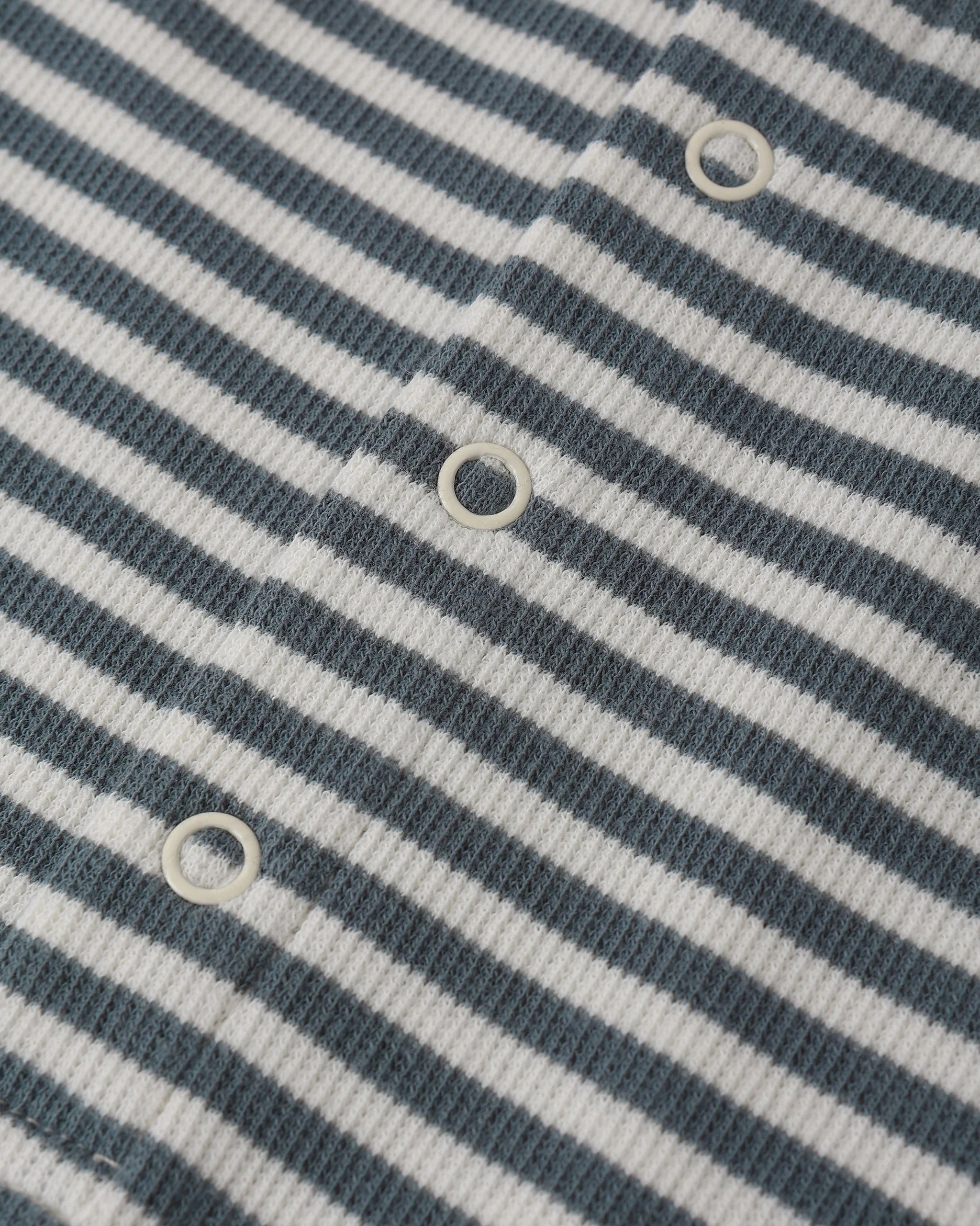 Ribbed Henley Romper Ocean Stripe - Image 5