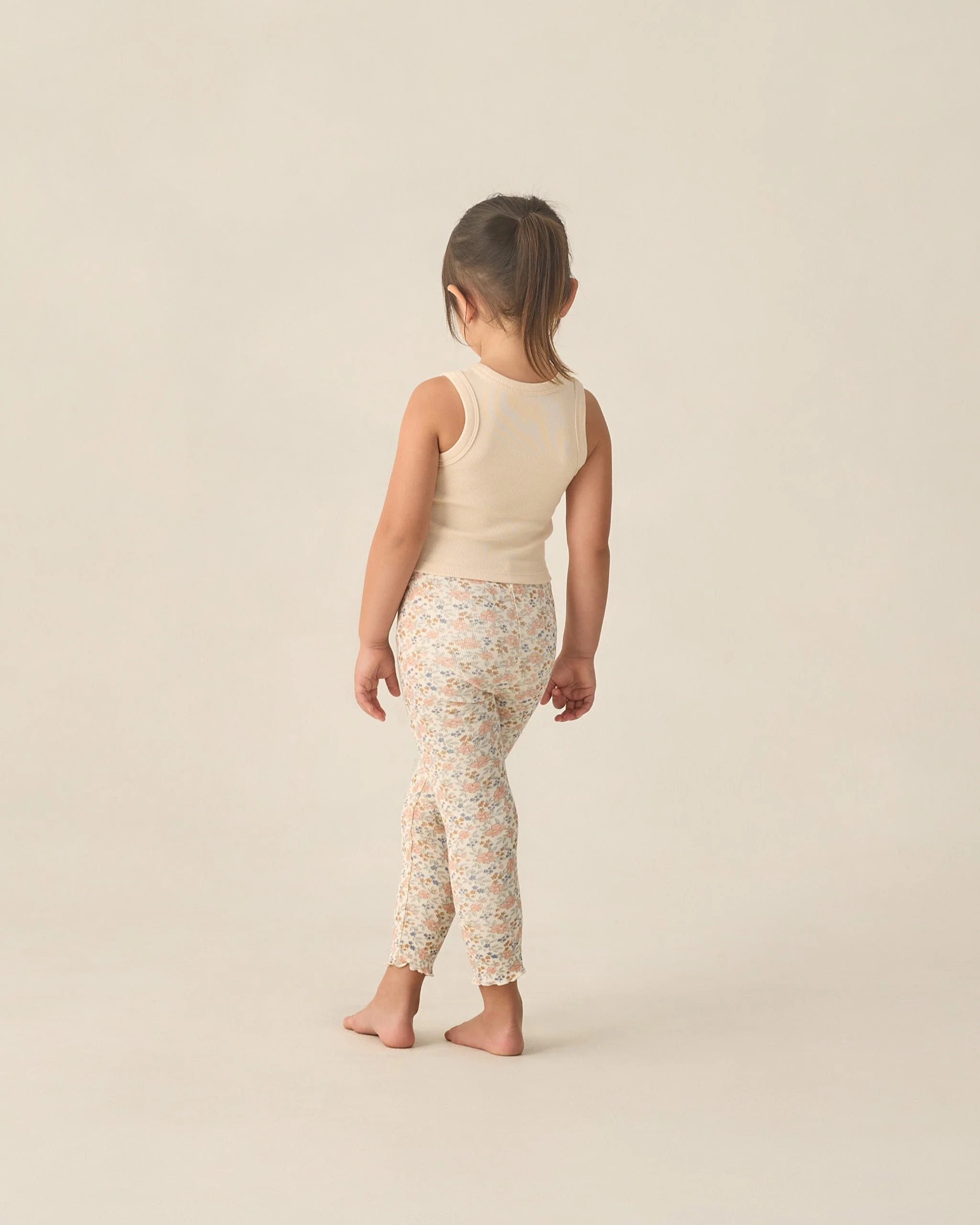 Ribbed Legging Set Flower Field, Heathered Blush - Image 3