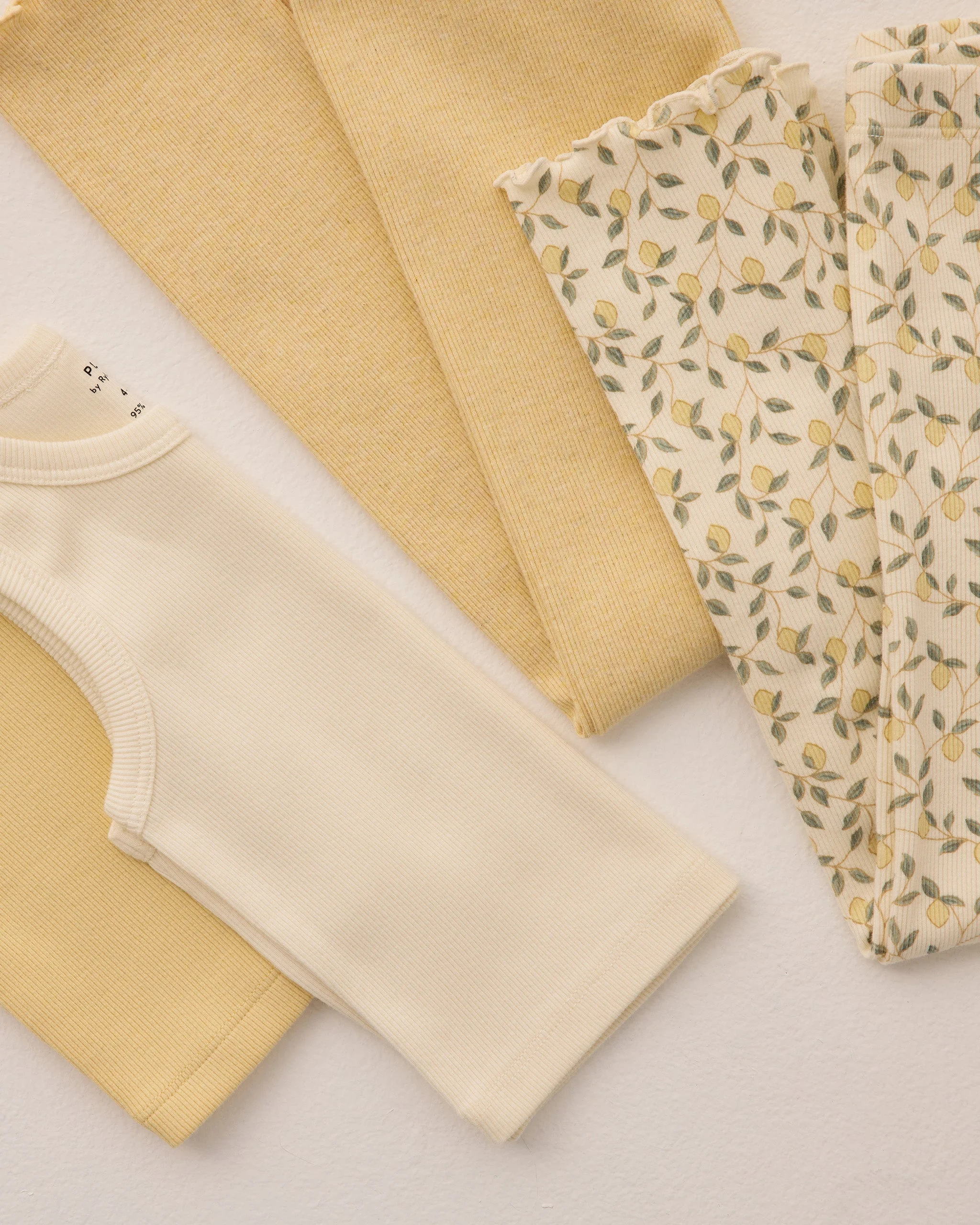 Ribbed Legging Set || Lemons, Yellow - Image 5