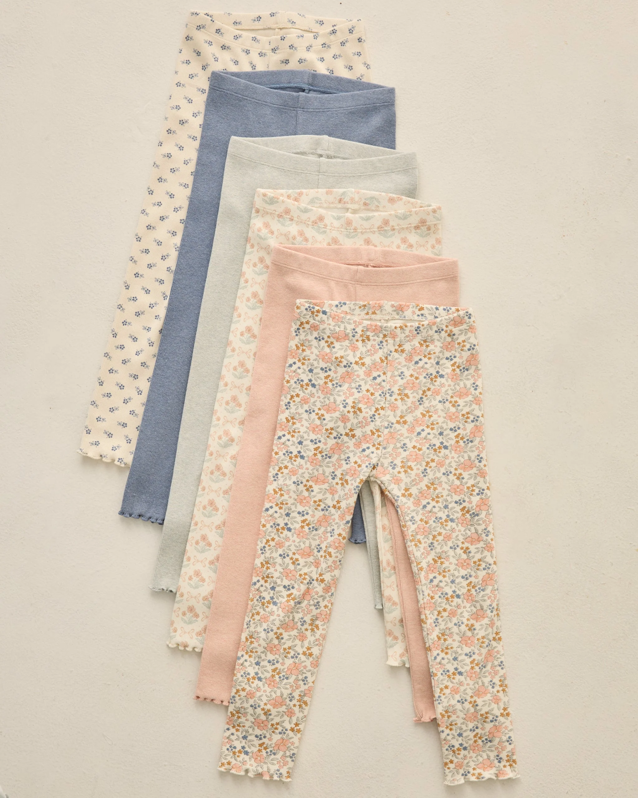 Ribbed Legging Set Natural Blue Ditsy, Heathered Marine - Image 8