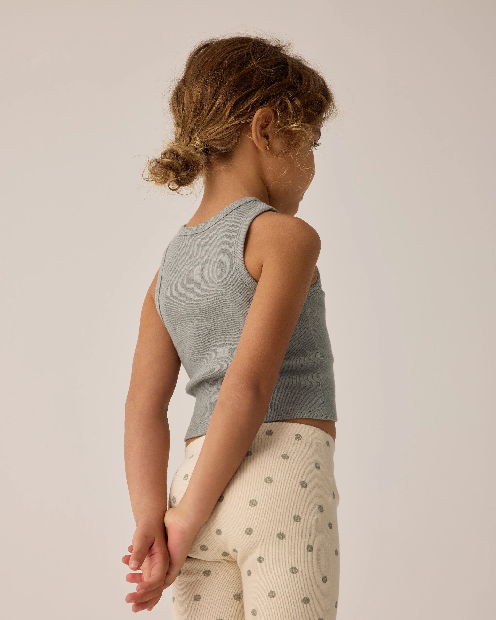 Ribbed Legging Set || Polka Dot, Eucalyptus - Image 3