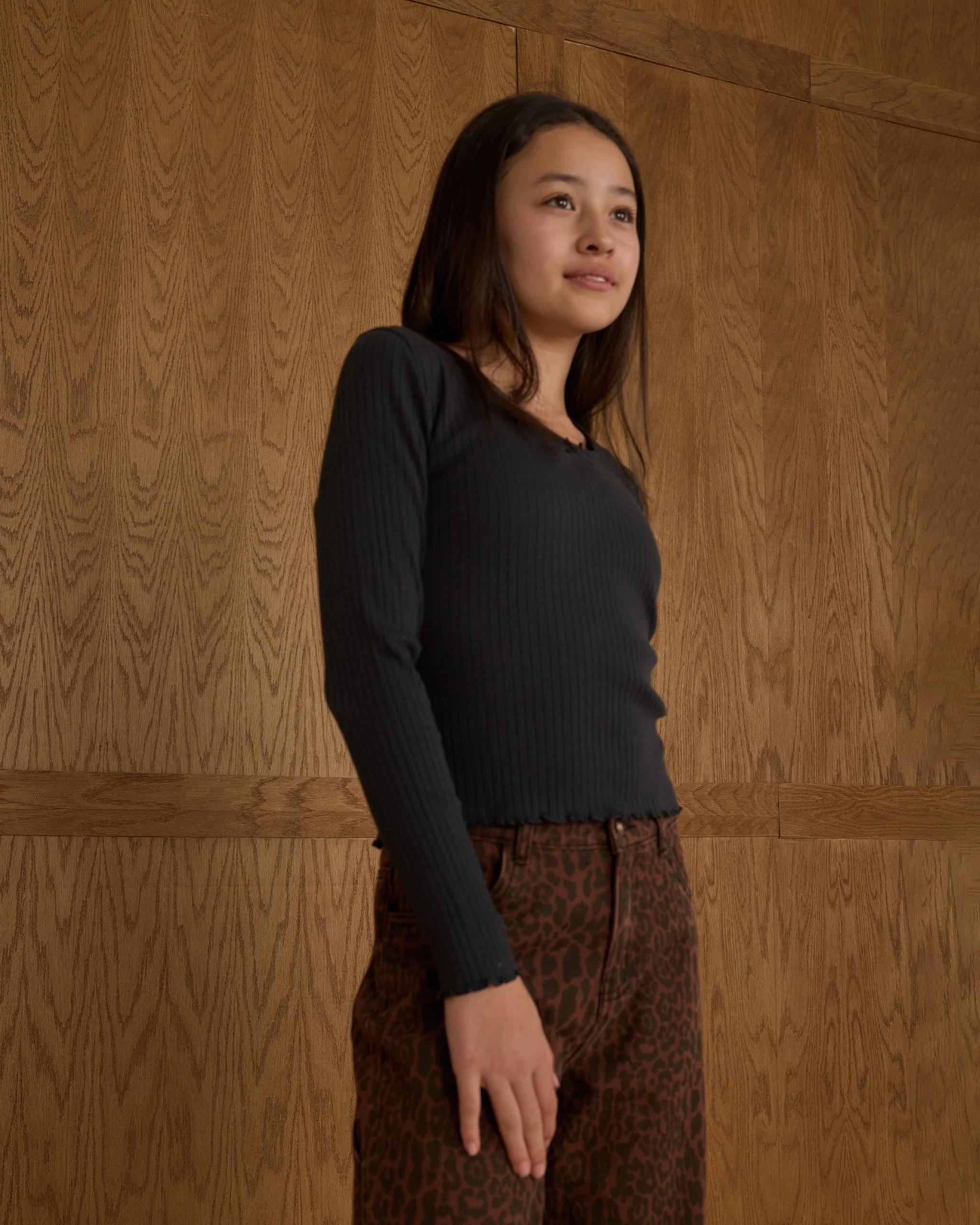 Ribbed Long Sleeve || Black - Image 2