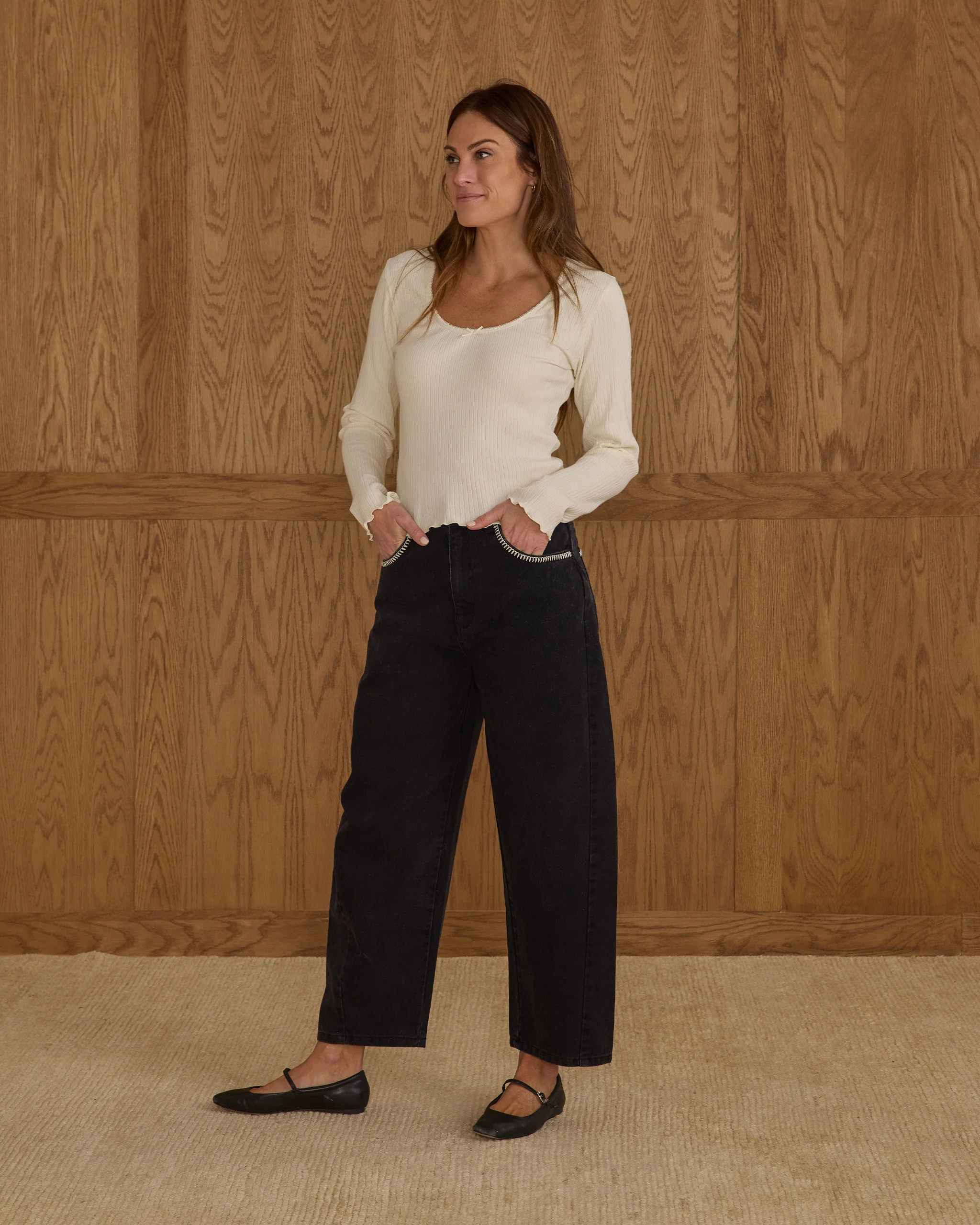 Ribbed Long Sleeve | Ivory - Image 7