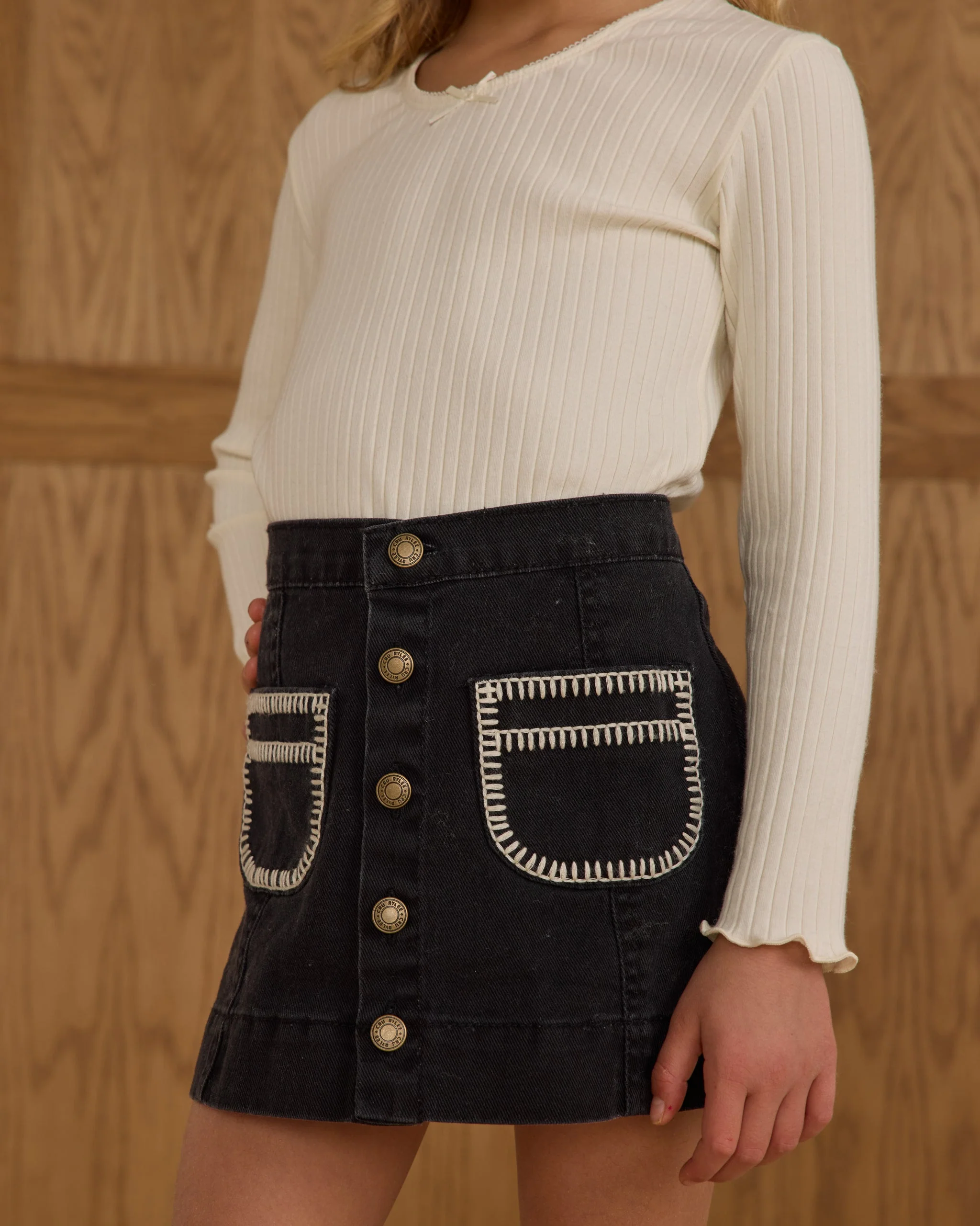 Ribbed Long Sleeve || Ivory - Image 3