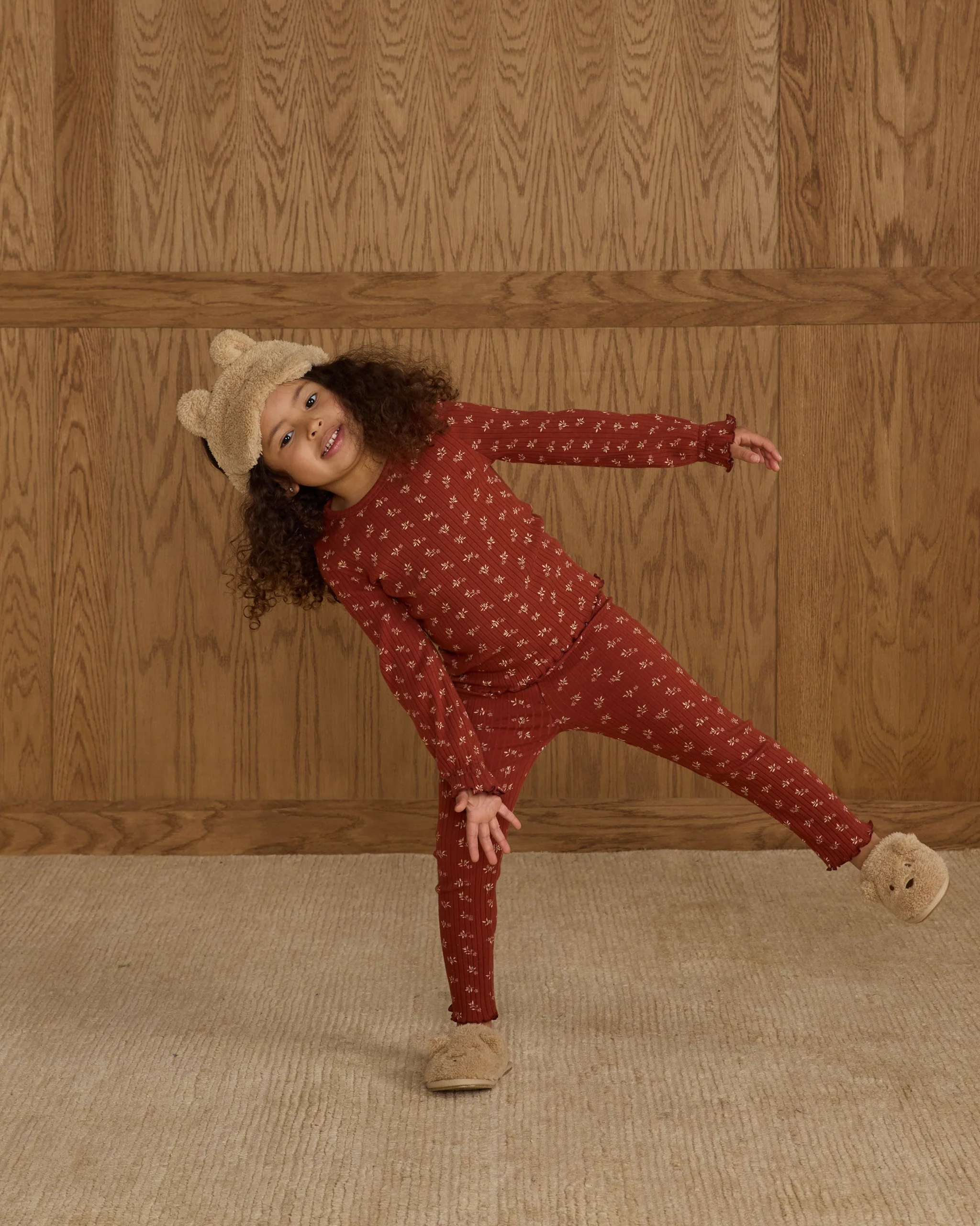 Ribbed Long Sleeve Top || Ruby Ditsy - Image 3