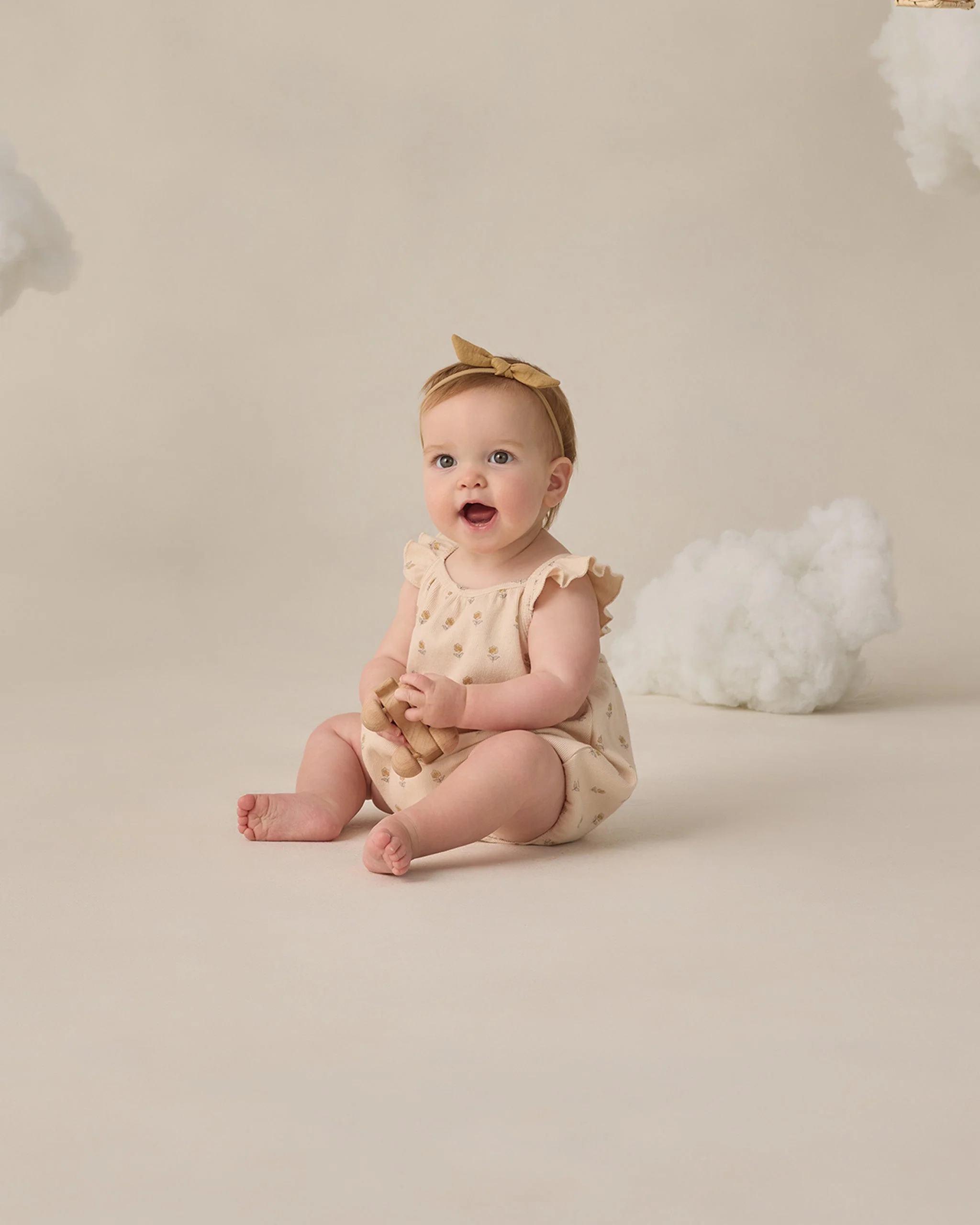 Ribbed Ruffle Romper Buttercup - Image 2