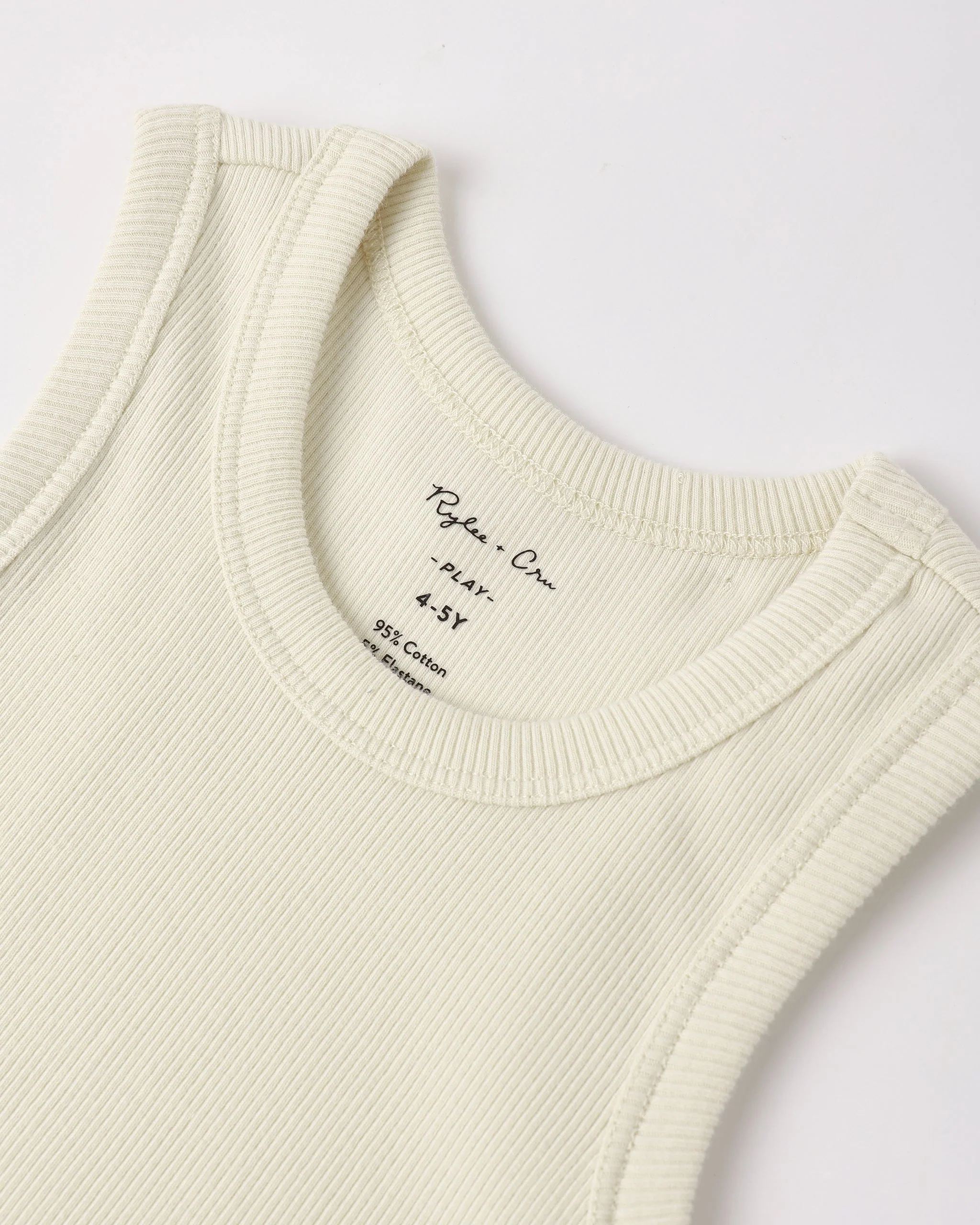 Ribbed Tank Set Natural, Heathered Marine - Image 5