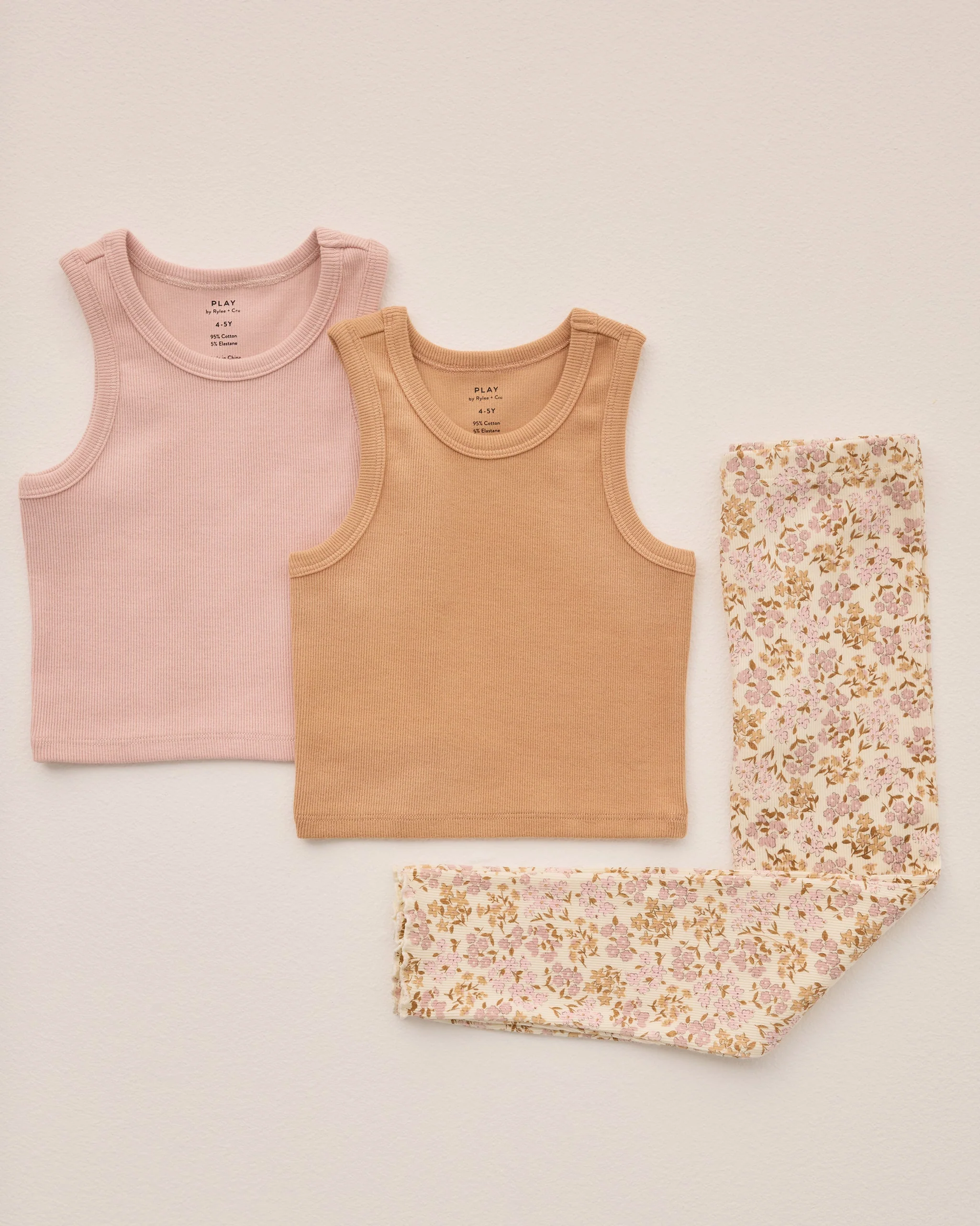 Ribbed Tank Set || Pink, Grapefruit - Image 2