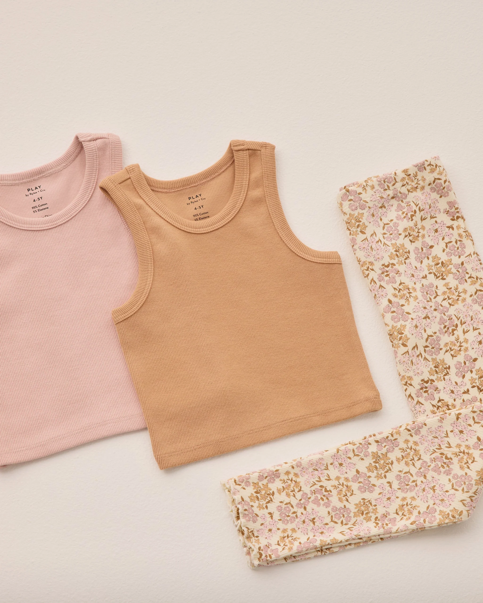 Ribbed Tank Set || Pink, Grapefruit - Image 4