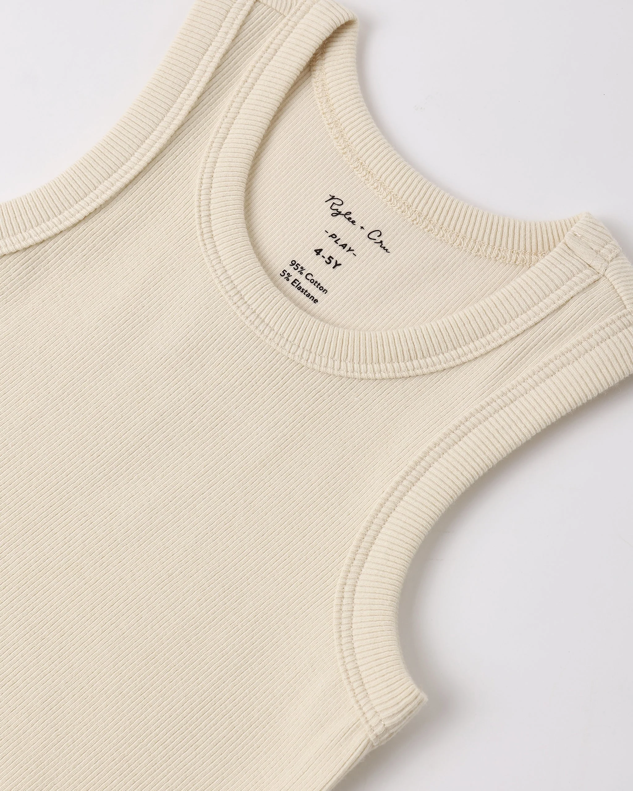 Ribbed Tank Set Shell, Heathered Blush - Image 2