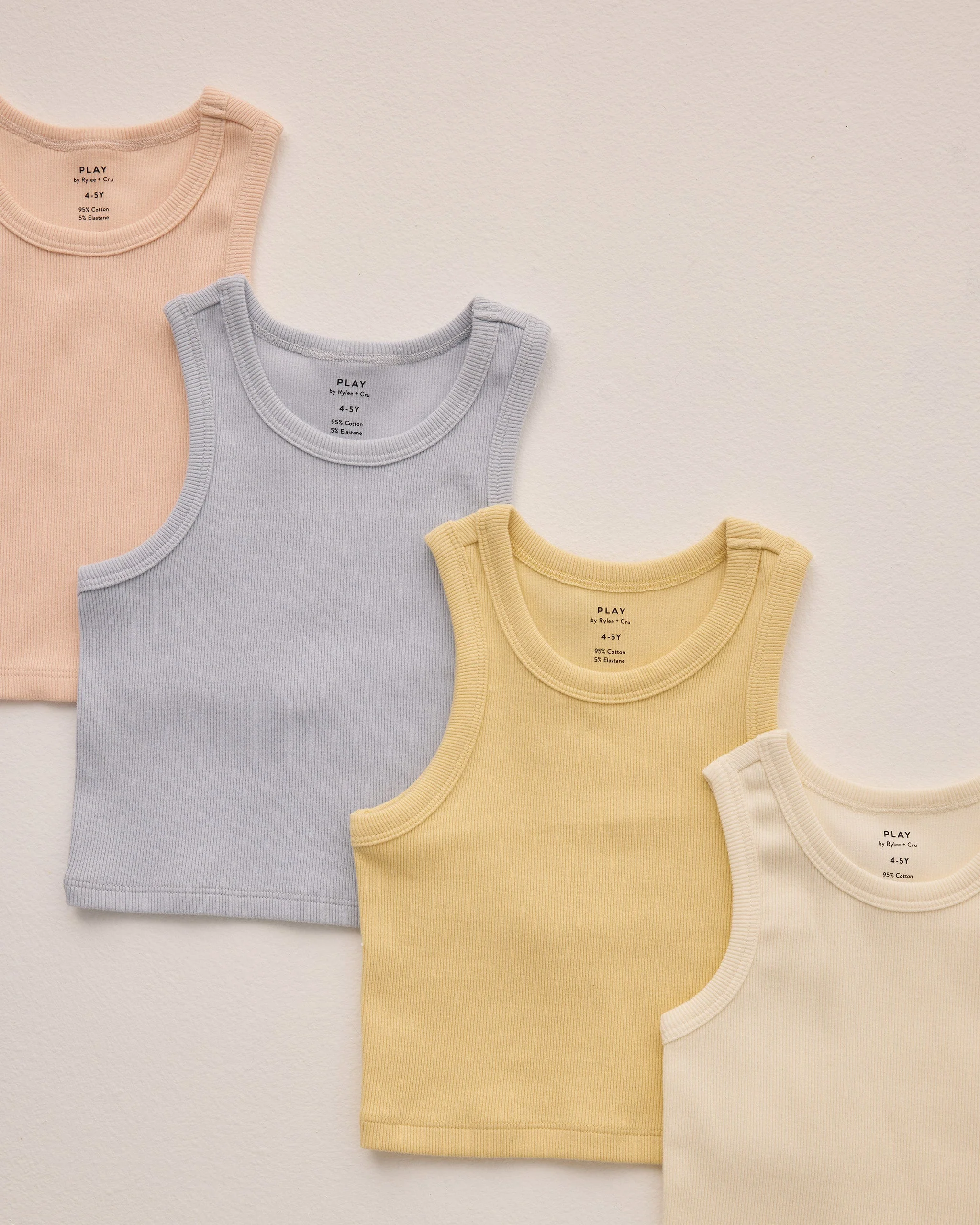 Ribbed Tank Set || Yellow, Ivory - Image 3