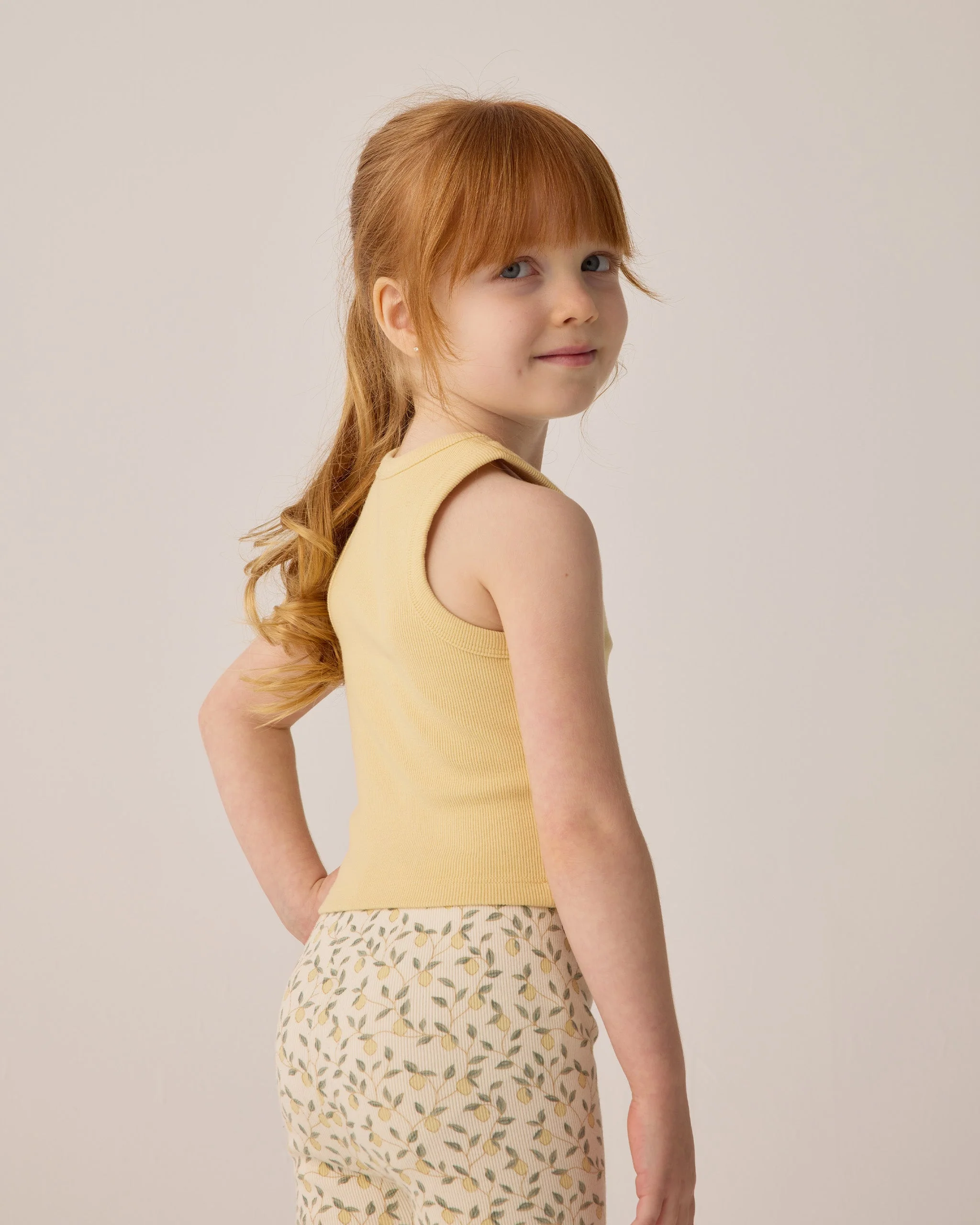 Ribbed Tank Set || Yellow, Ivory - Image 4