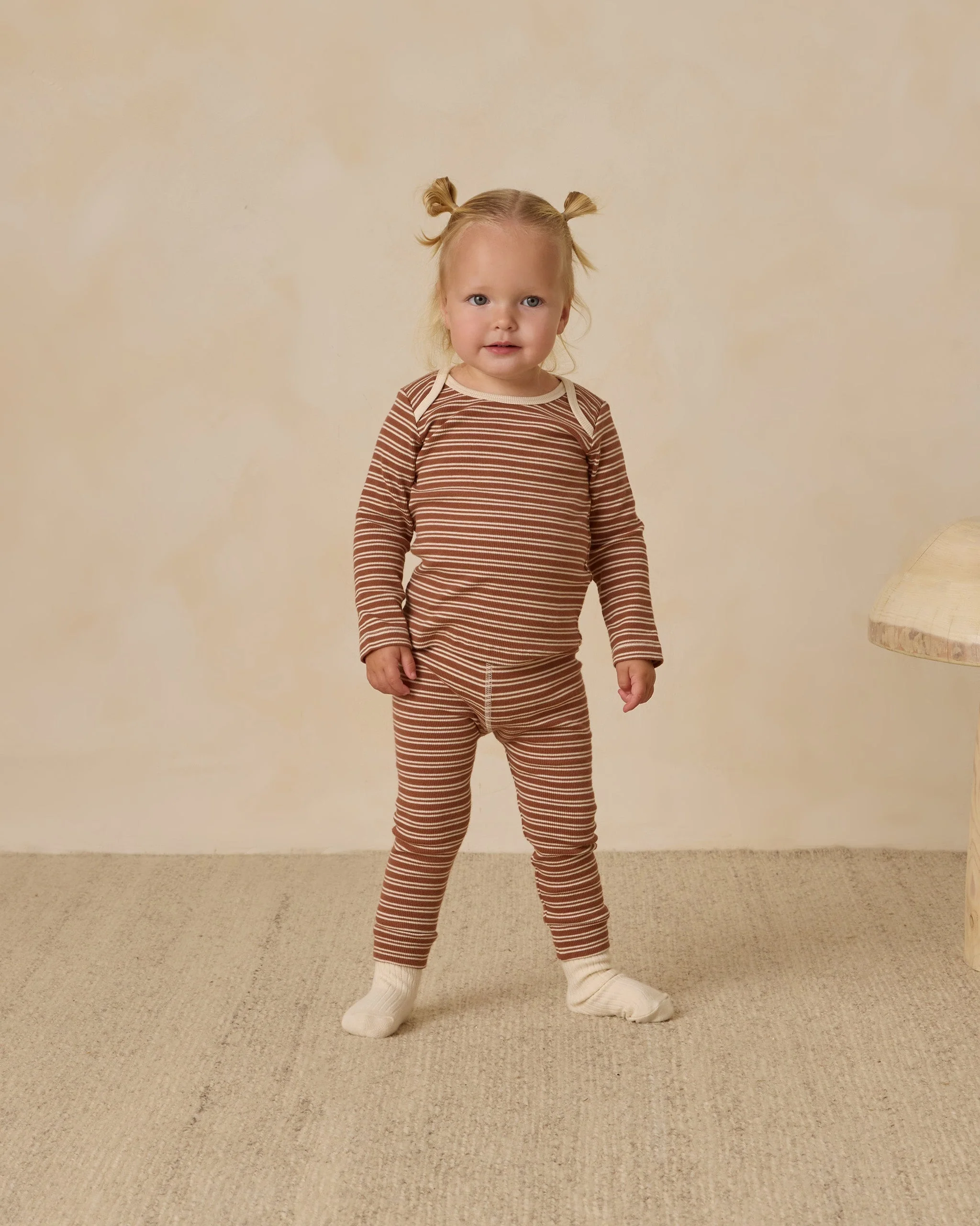 Ribbed Tee + Legging Set || Cedar Micro Stripe - Image 4