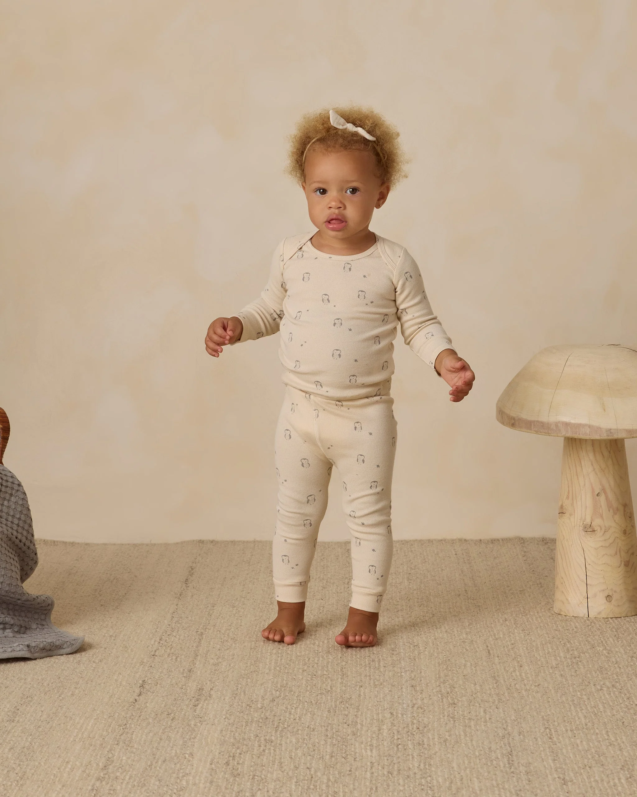 Ribbed Tee + Legging Set || Owls - Image 5