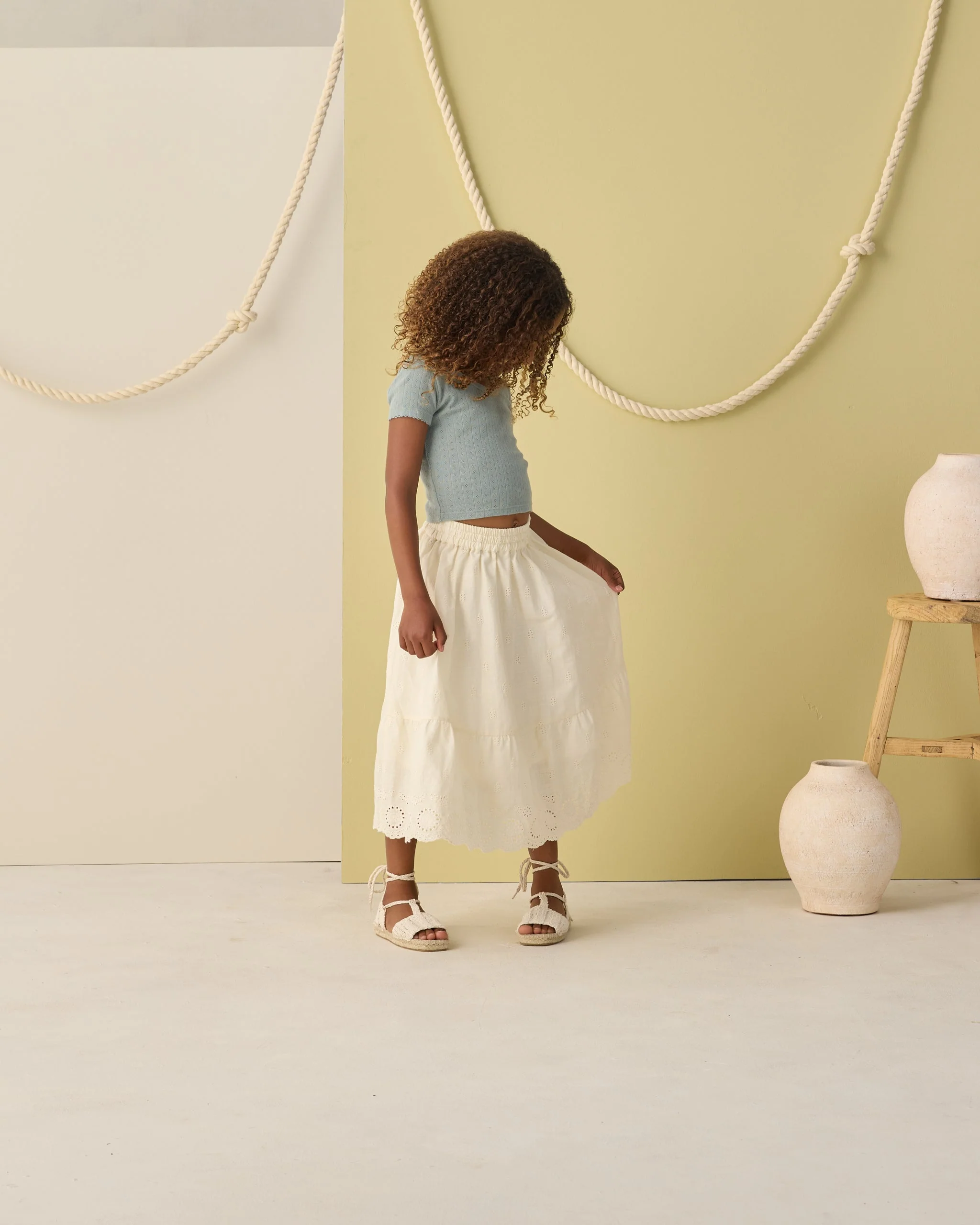 Rose Maxi Skirt Ivory - Image 4