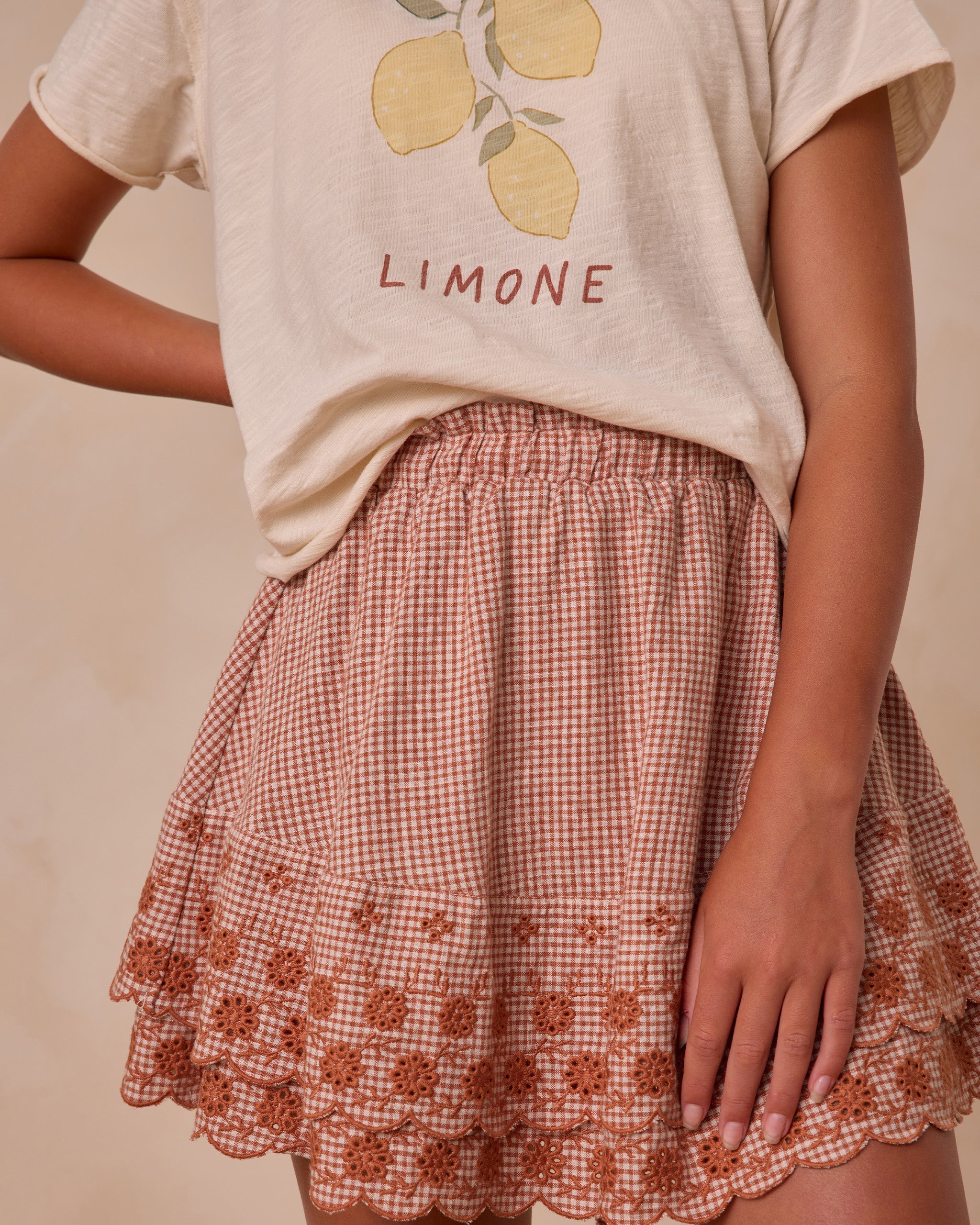 Rose Mini Skirt || Poppy Gingham - Image 2
