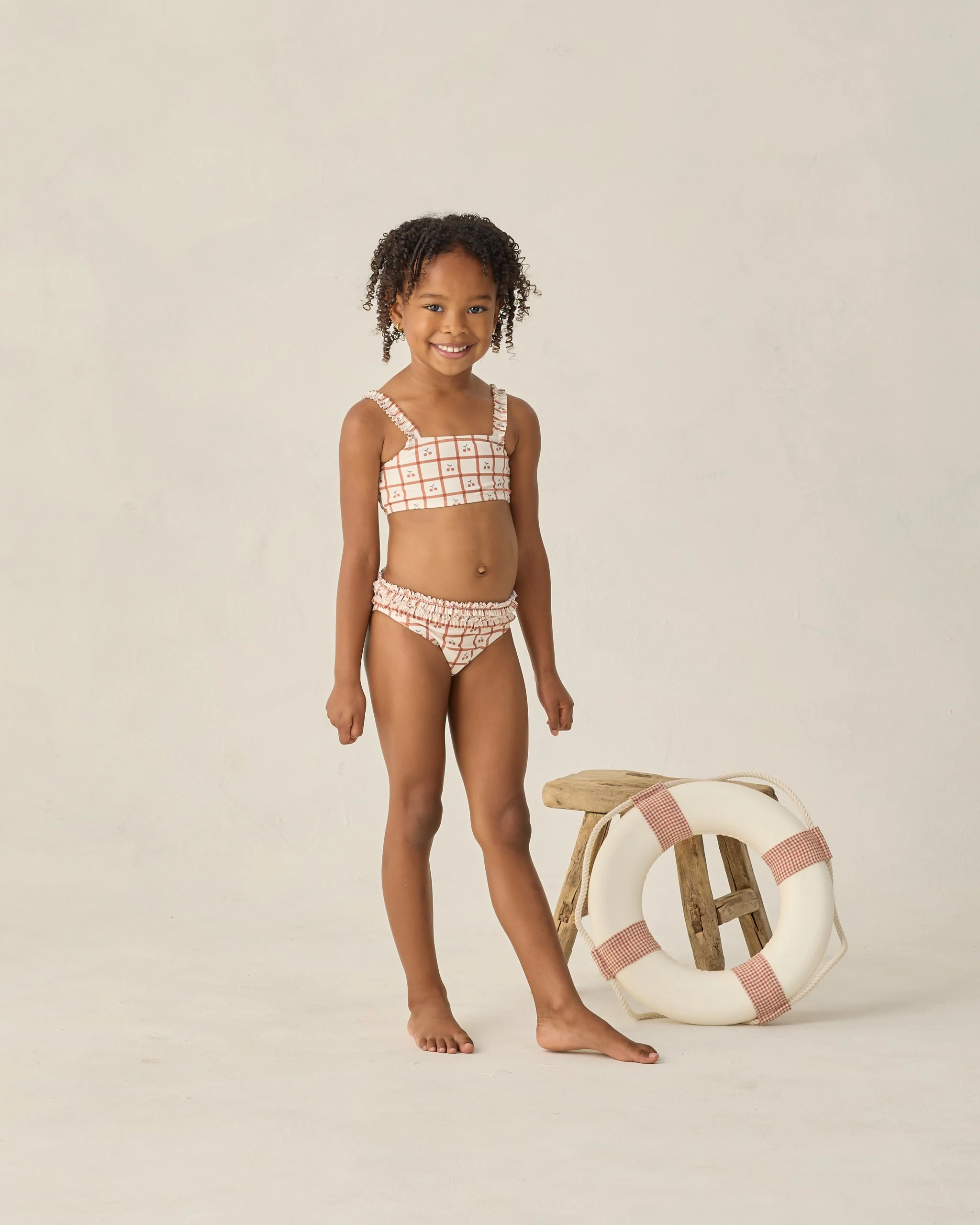 Rouched Bikini Cherry Check - Image 4