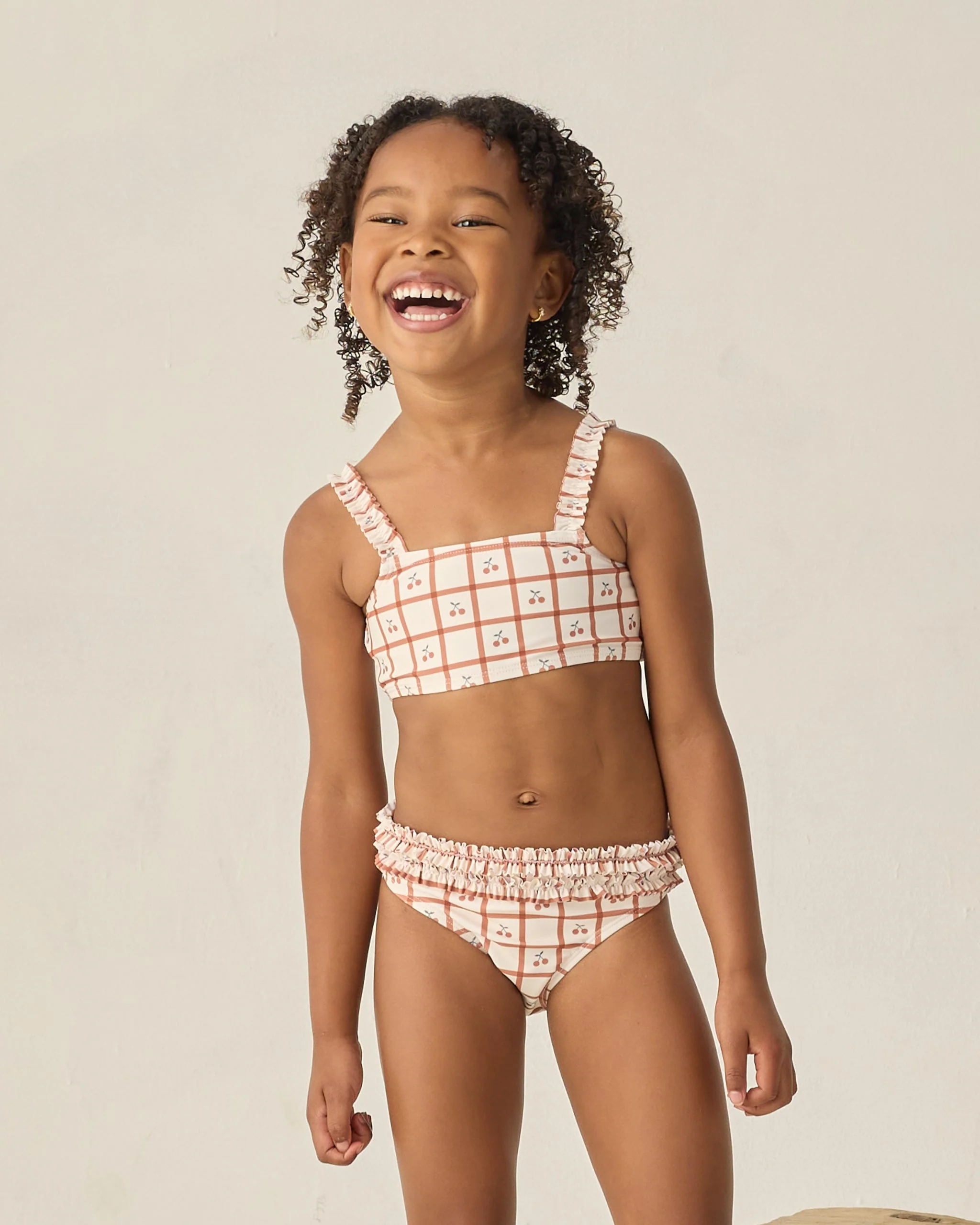 Rouched Bikini Cherry Check - Image 5