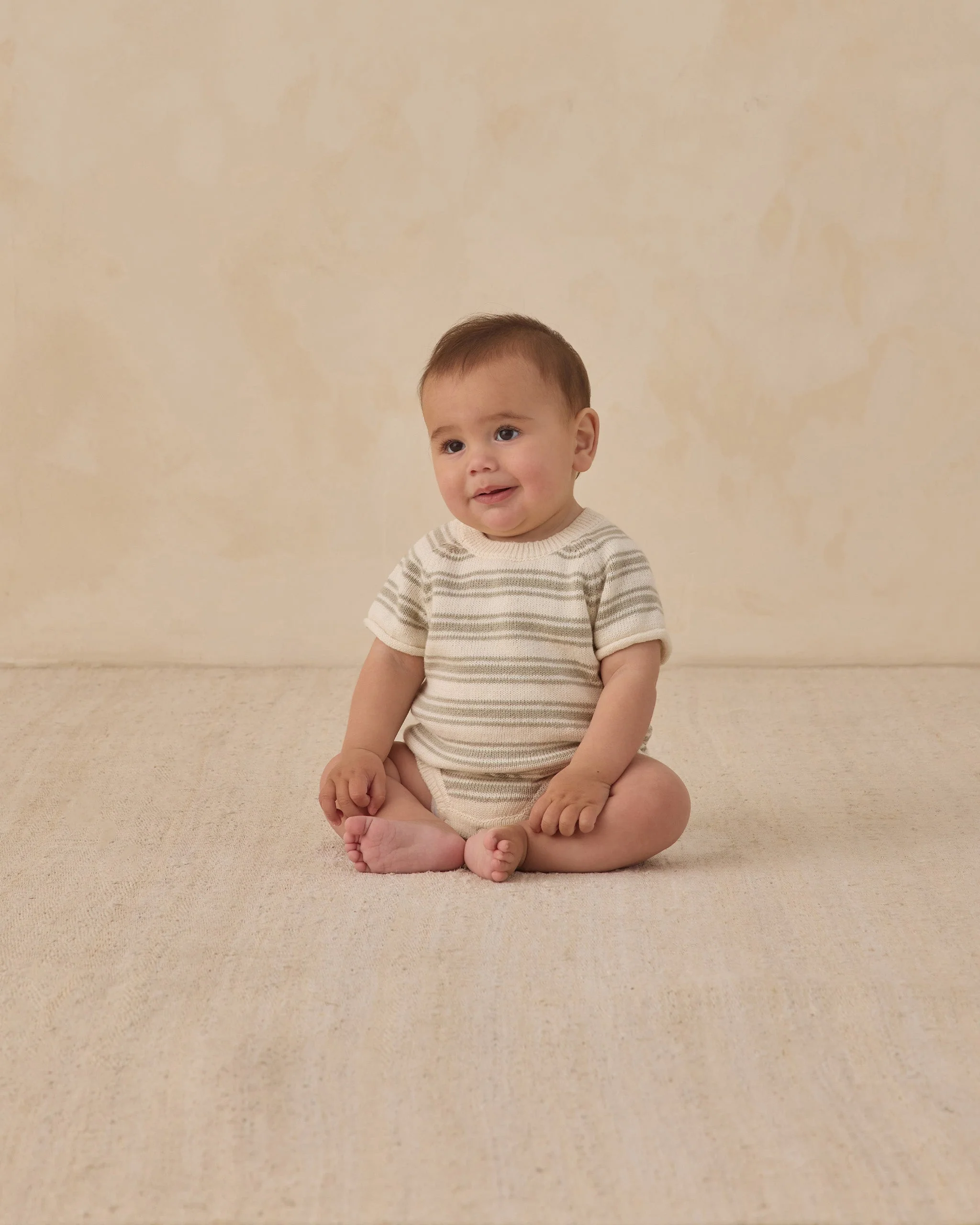 Rowan Romper Sage Stripe - Image 2