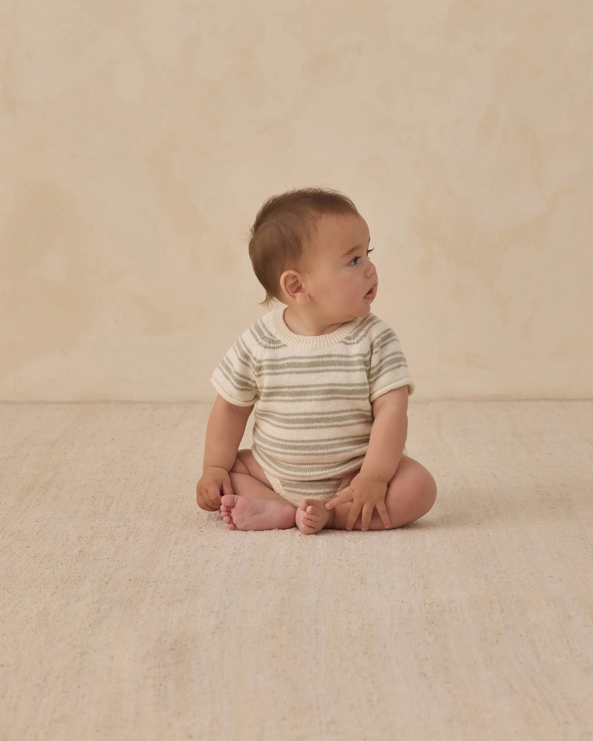Rowan Romper Sage Stripe - Image 3