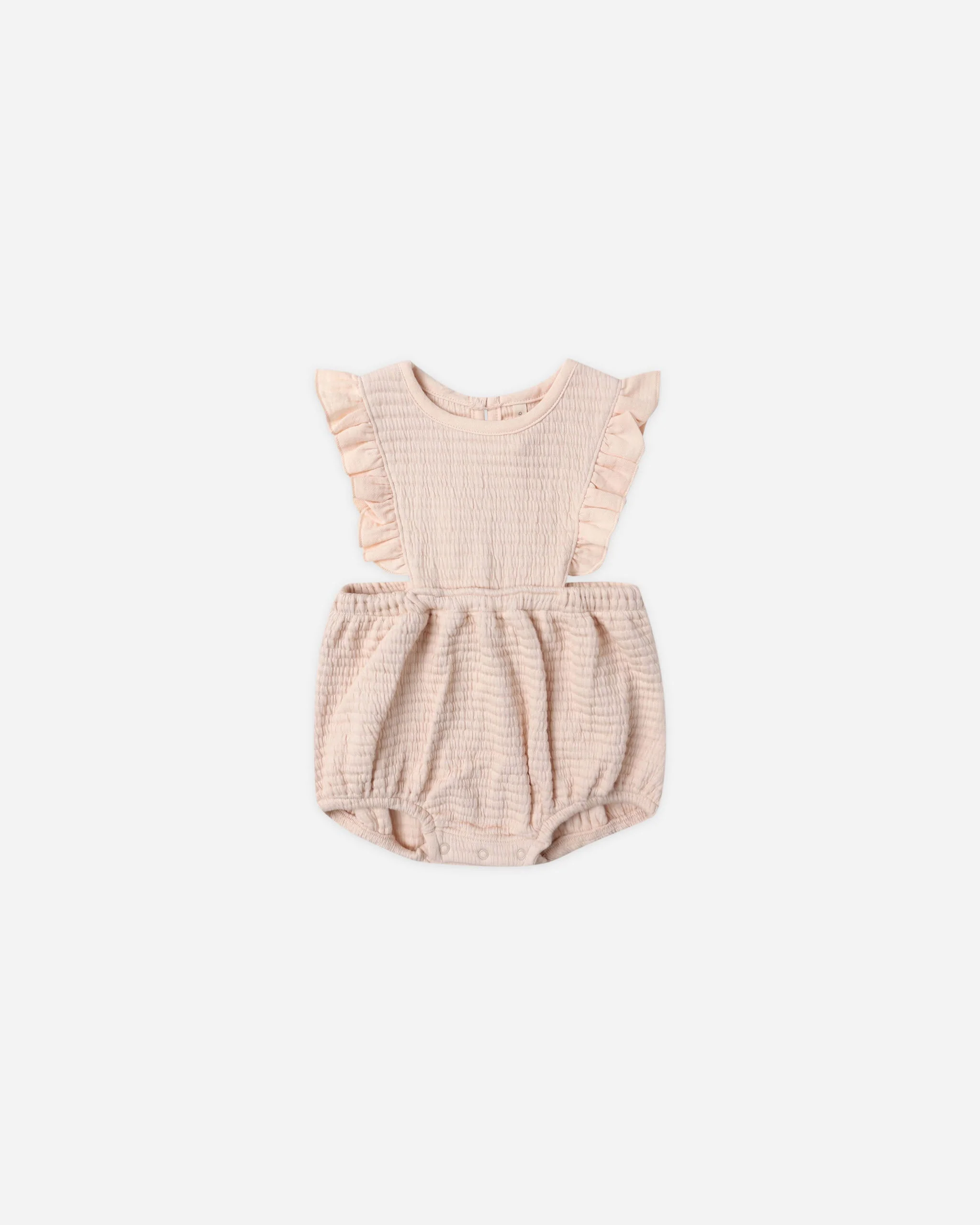 Ruffle Bubble Romper || Antique