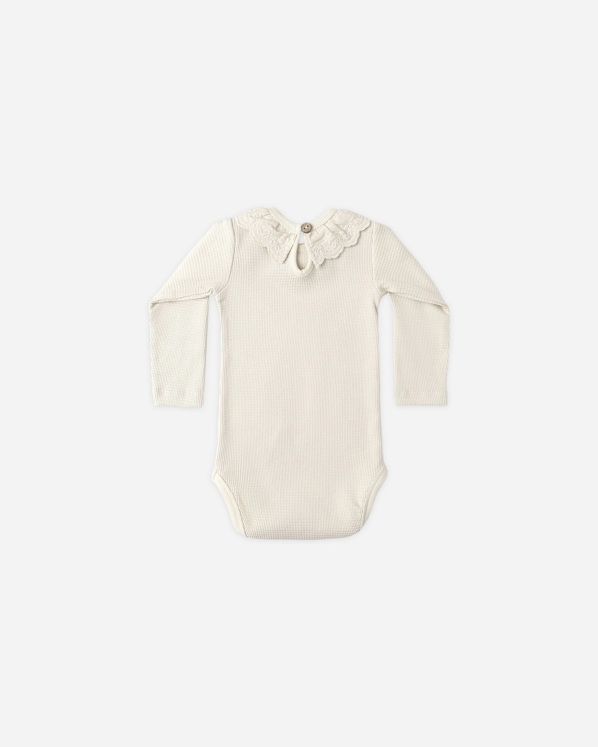 Ruffle Collar Bodysuit || Natural - Image 2