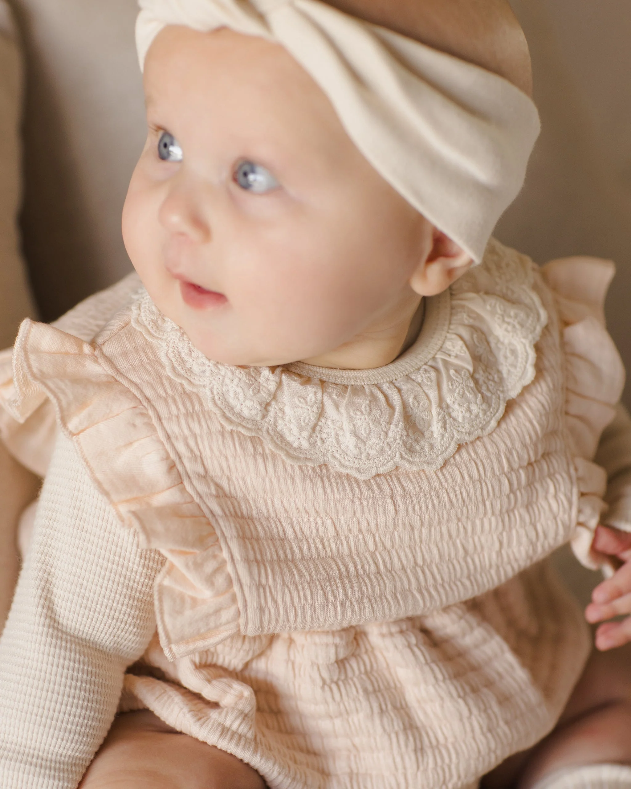 Ruffle Collar Bodysuit || Natural - Image 3