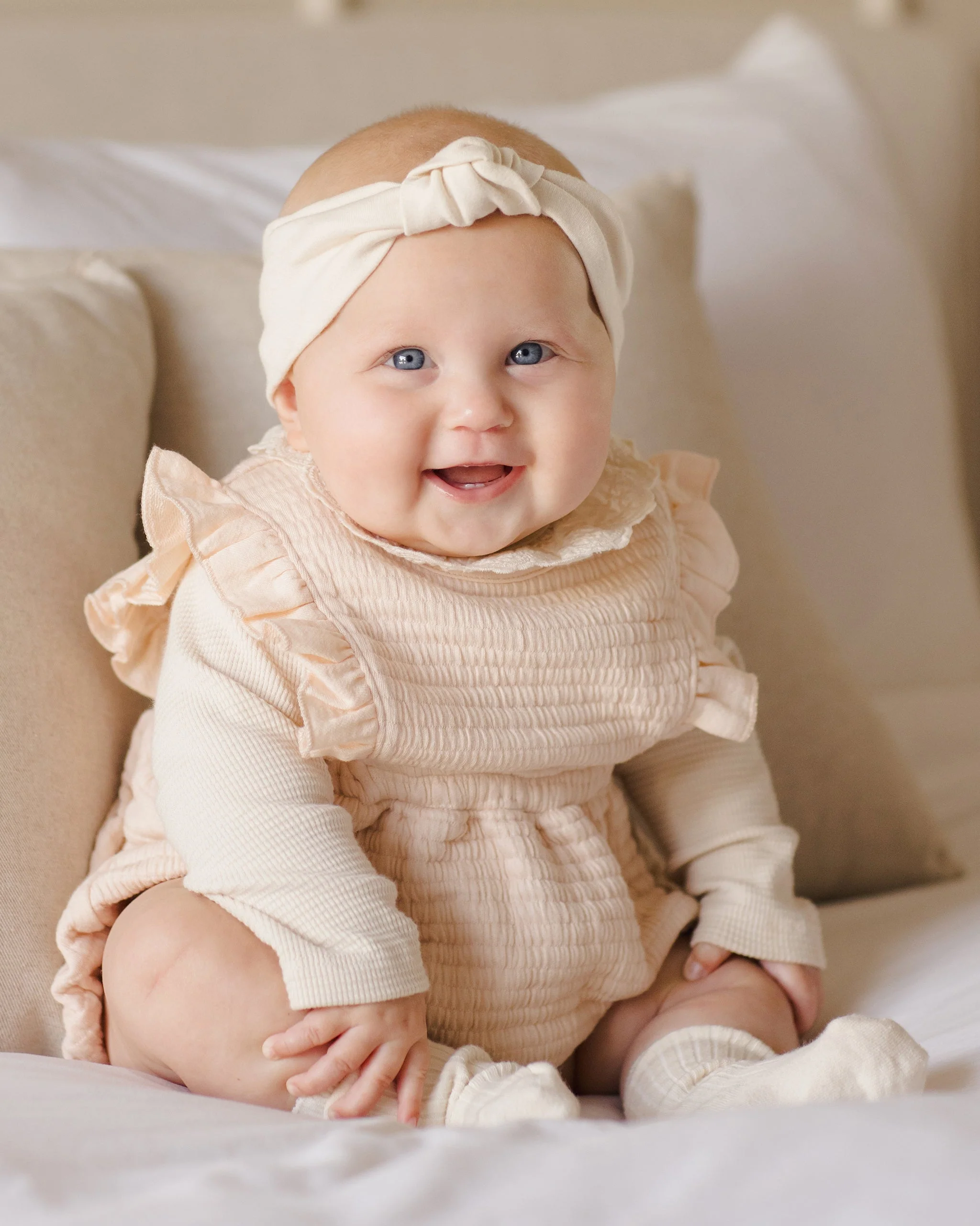 Ruffle Collar Bodysuit || Natural - Image 5