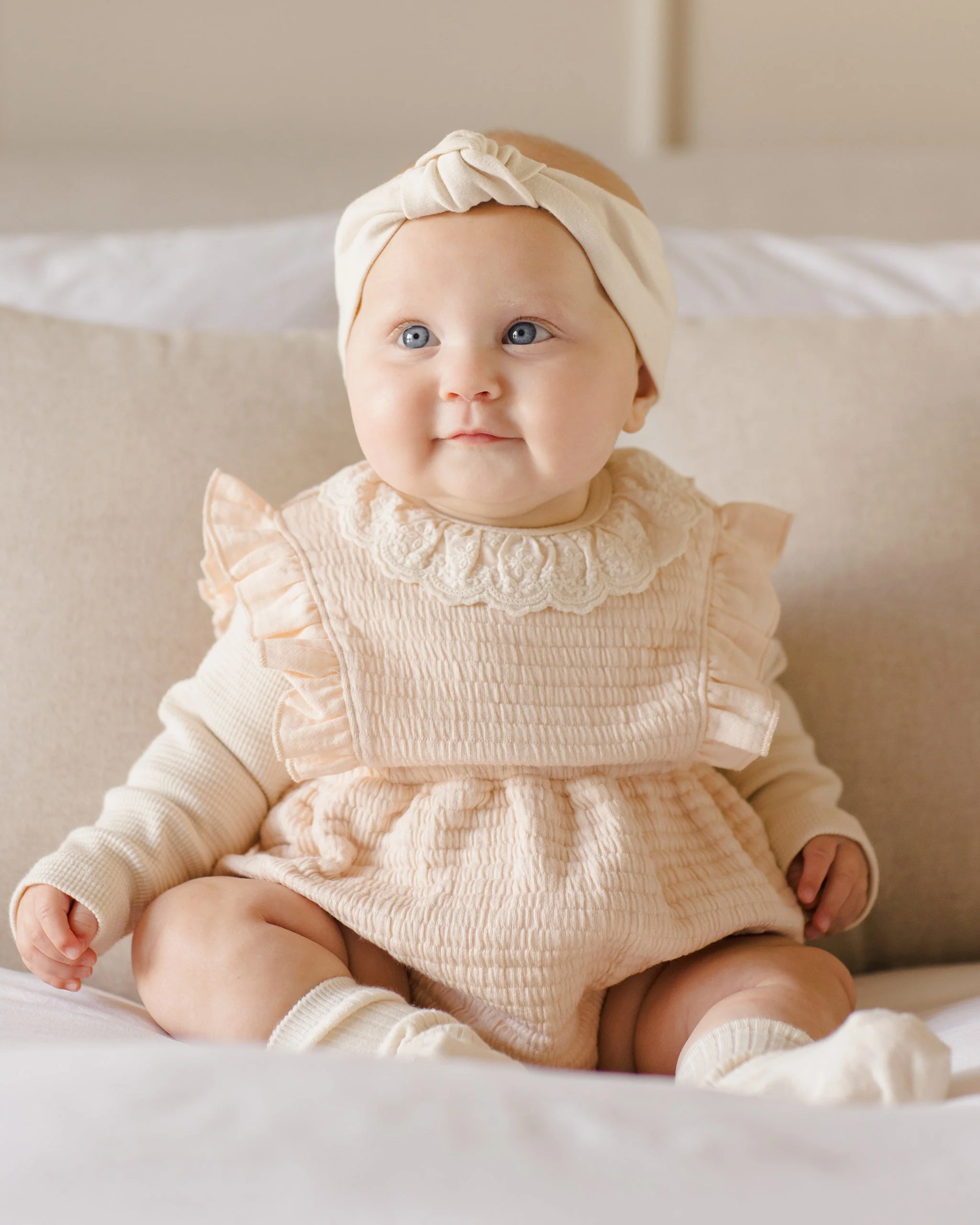 Ruffle Collar Bodysuit || Natural - Image 6