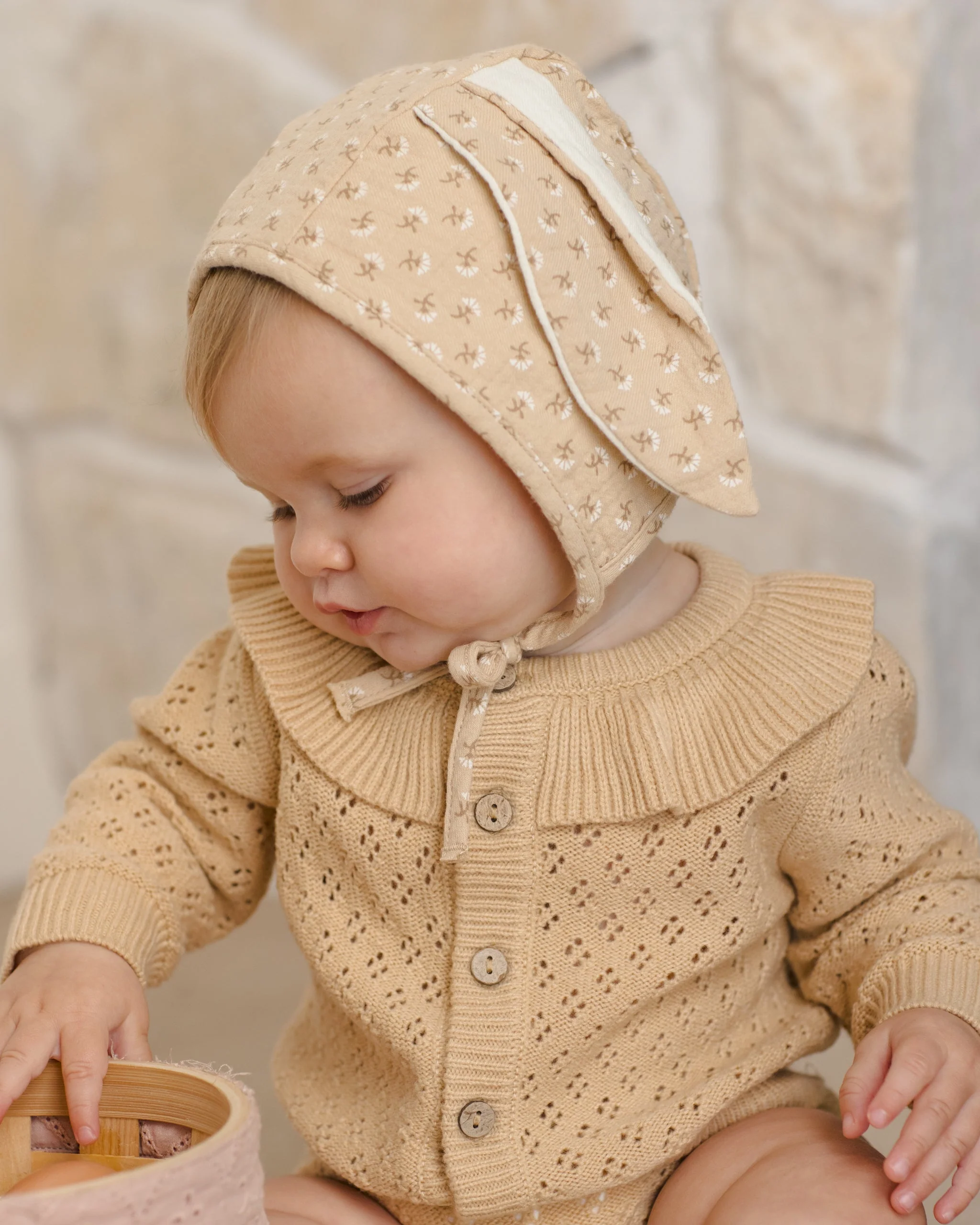 Ruffle Collar Cardigan Butterscotch - Image 3