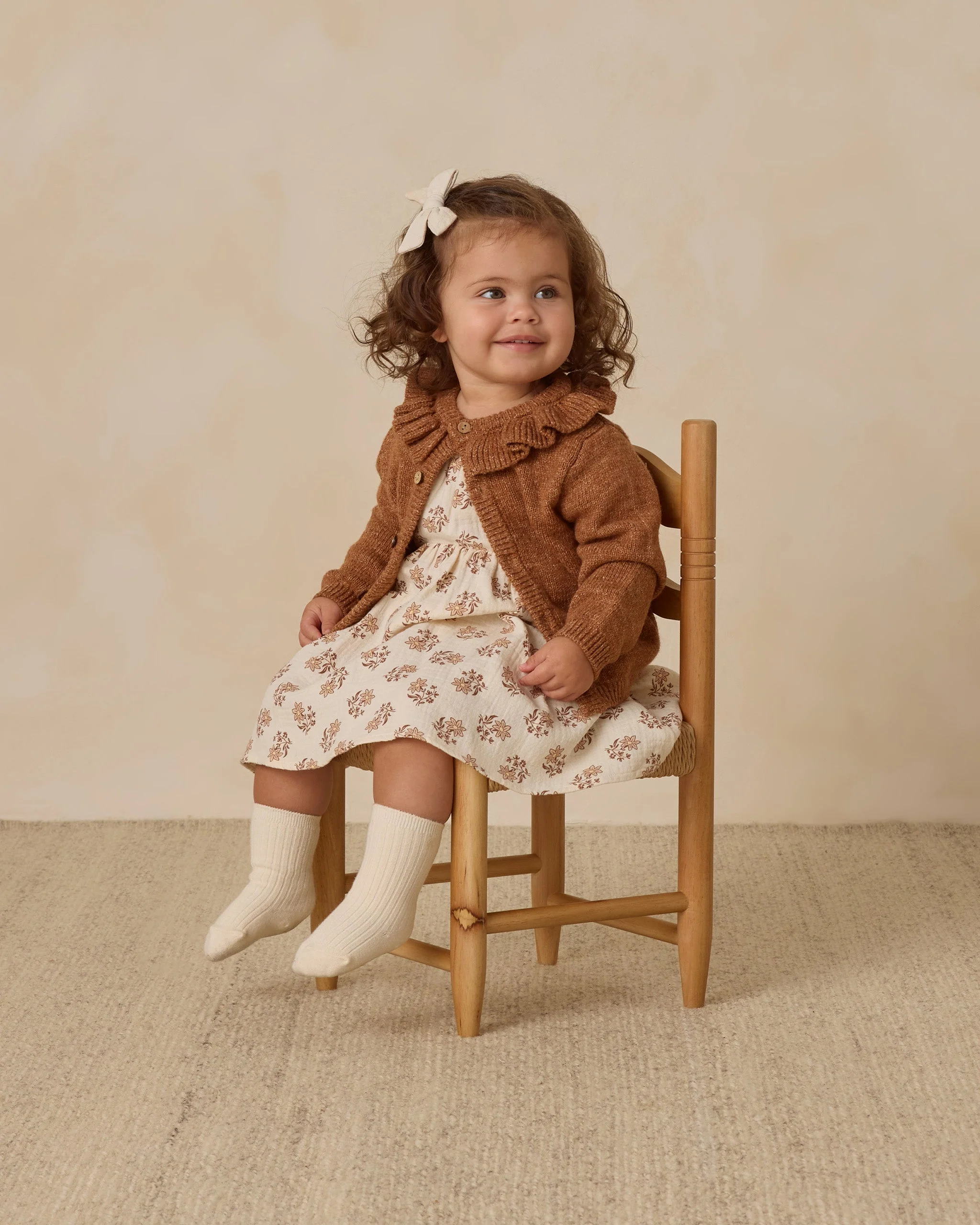 Ruffle Collar Cardigan || Heathered Cedar - Image 4