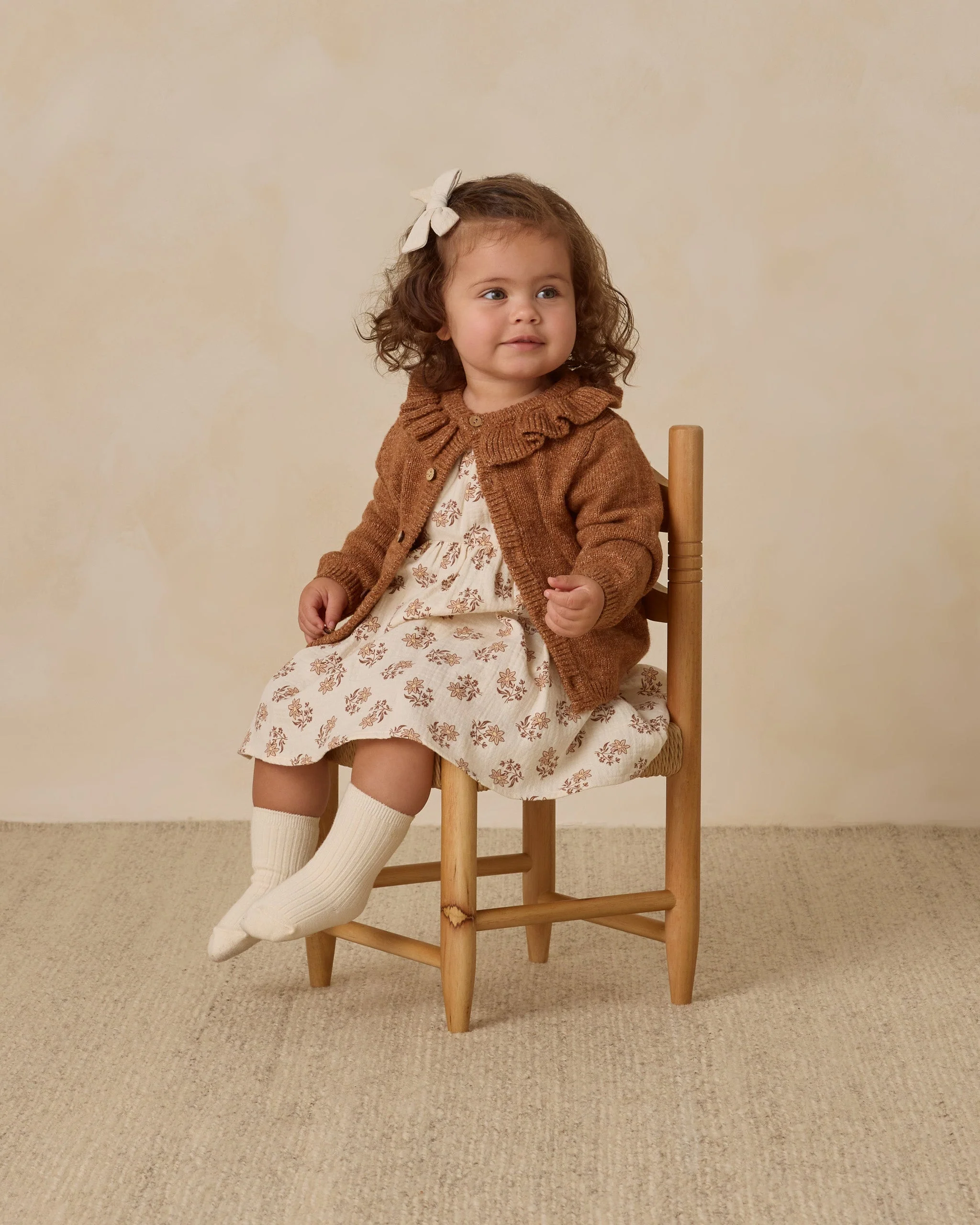Ruffle Collar Cardigan || Heathered Cedar - Image 6