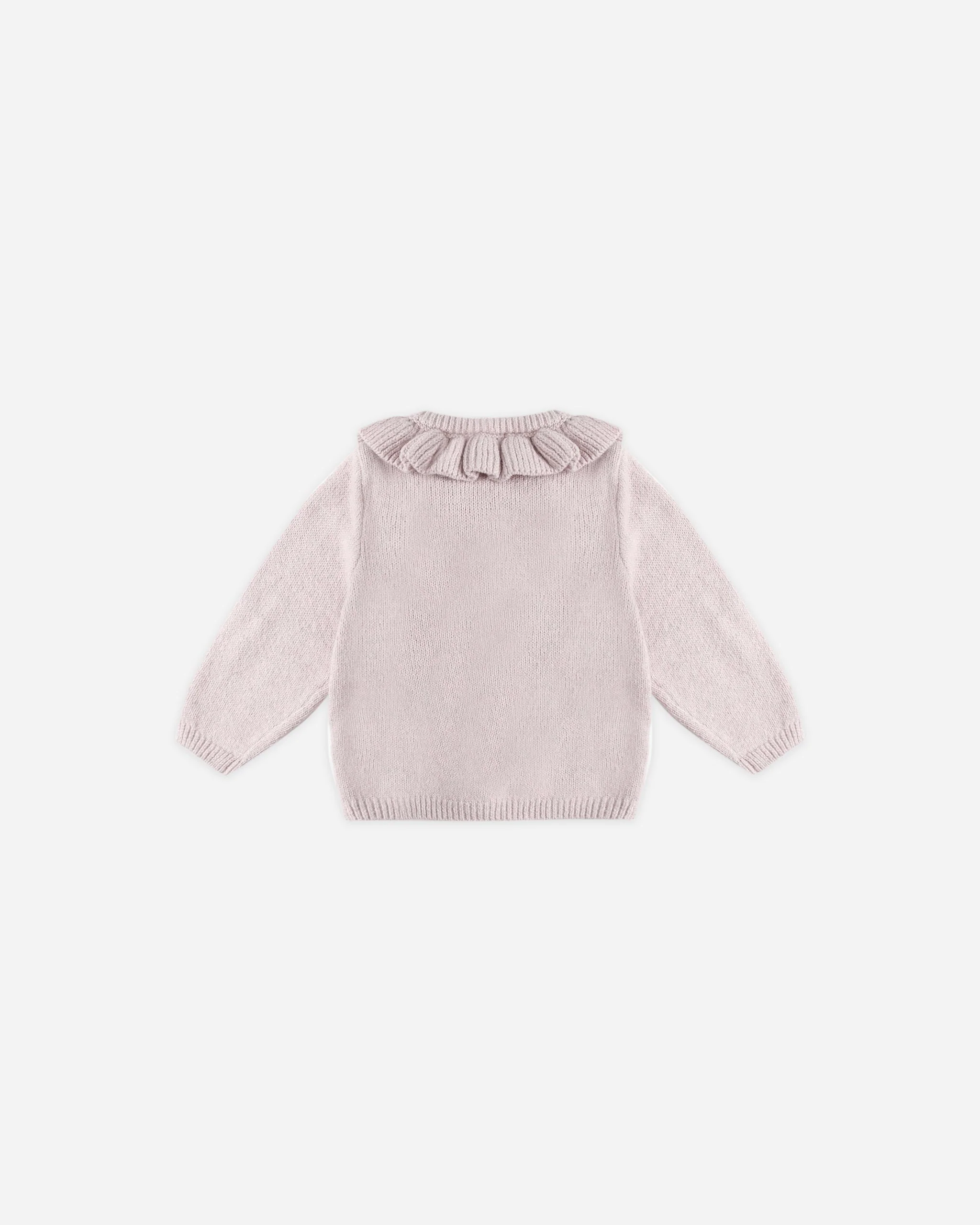 Ruffle Collar Cardigan || Lilac - Image 2