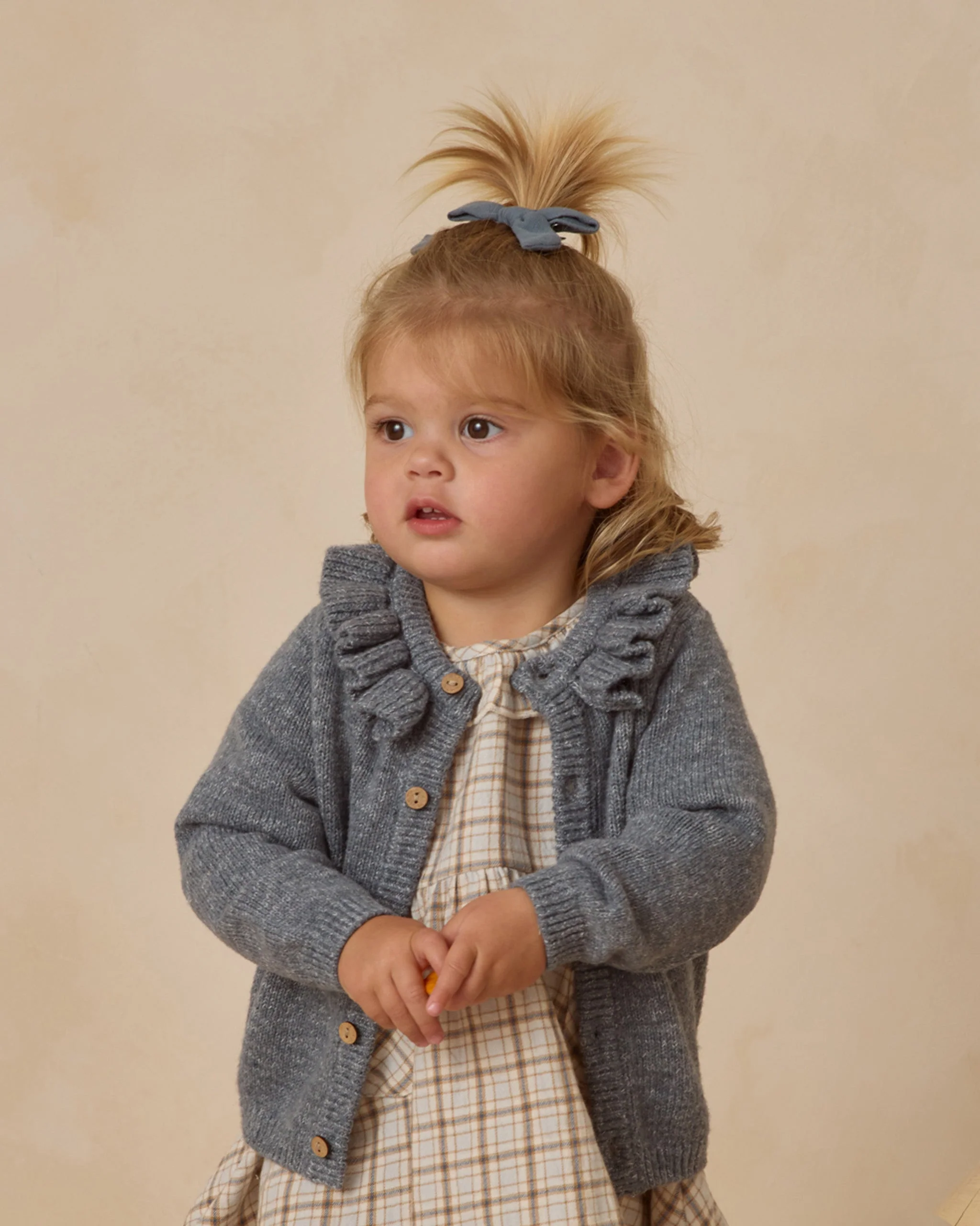 Ruffle Collar Cardigan || Ocean - Image 3