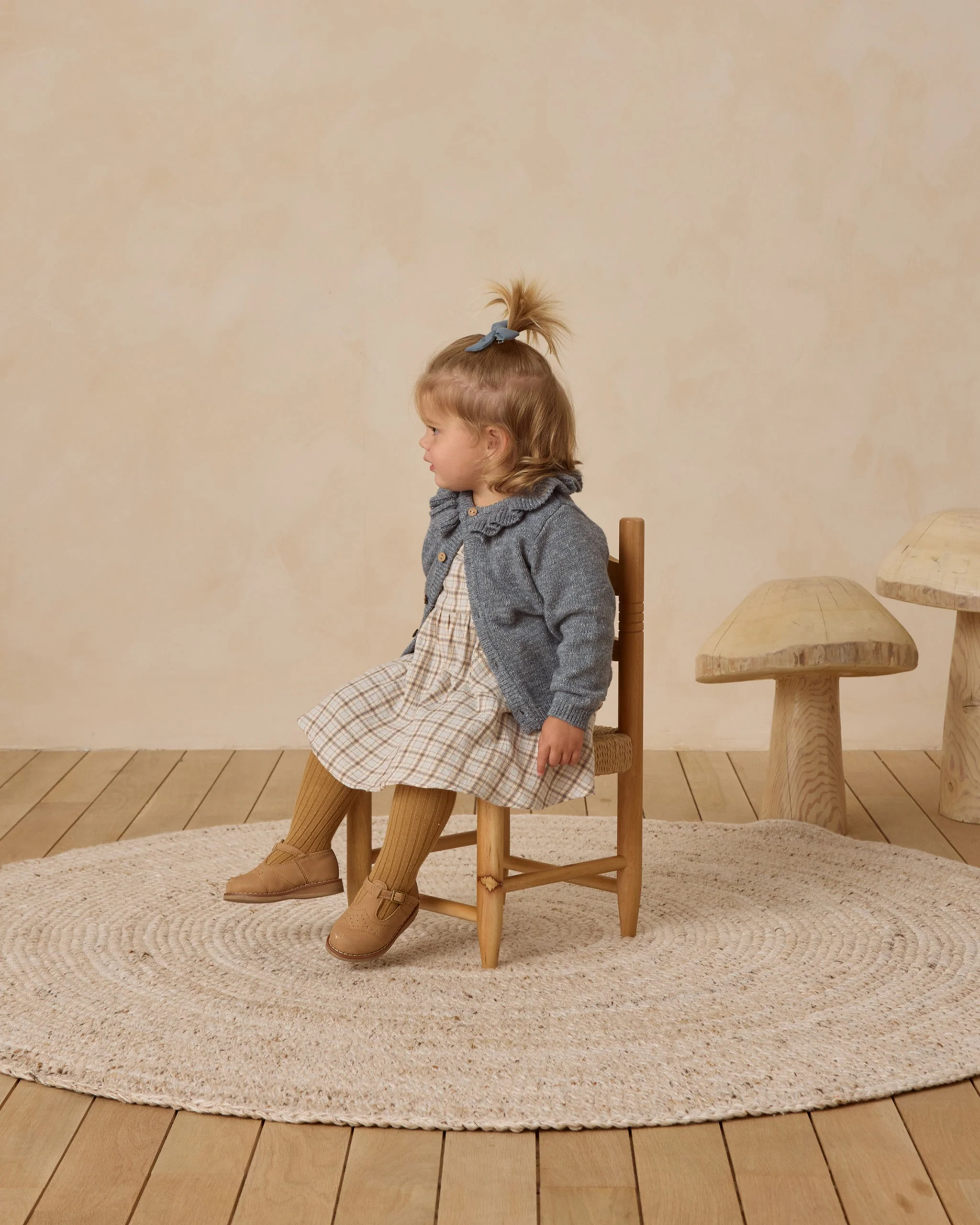 Ruffle Collar Cardigan || Ocean - Image 4