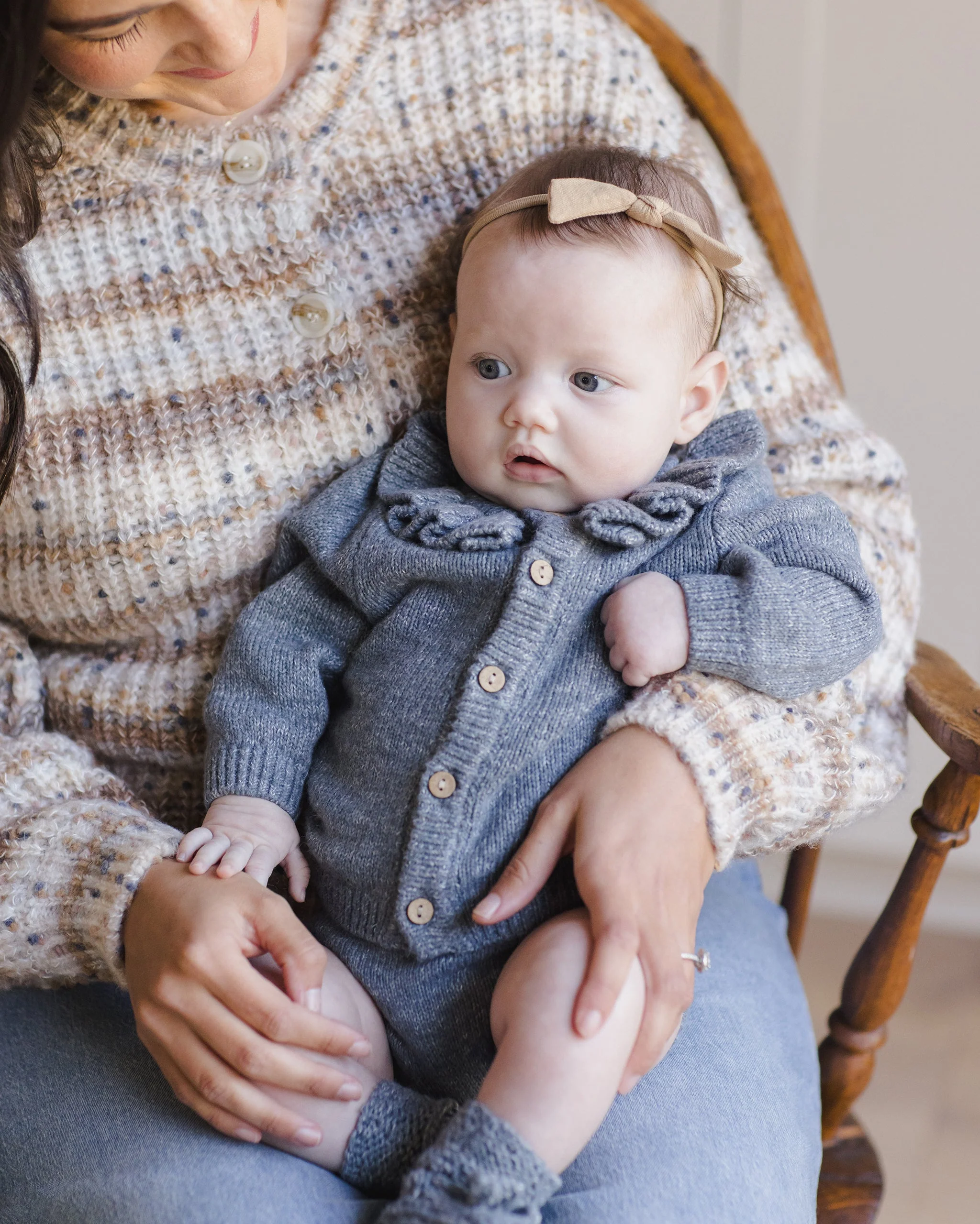 Ruffle Collar Cardigan || Ocean - Image 5