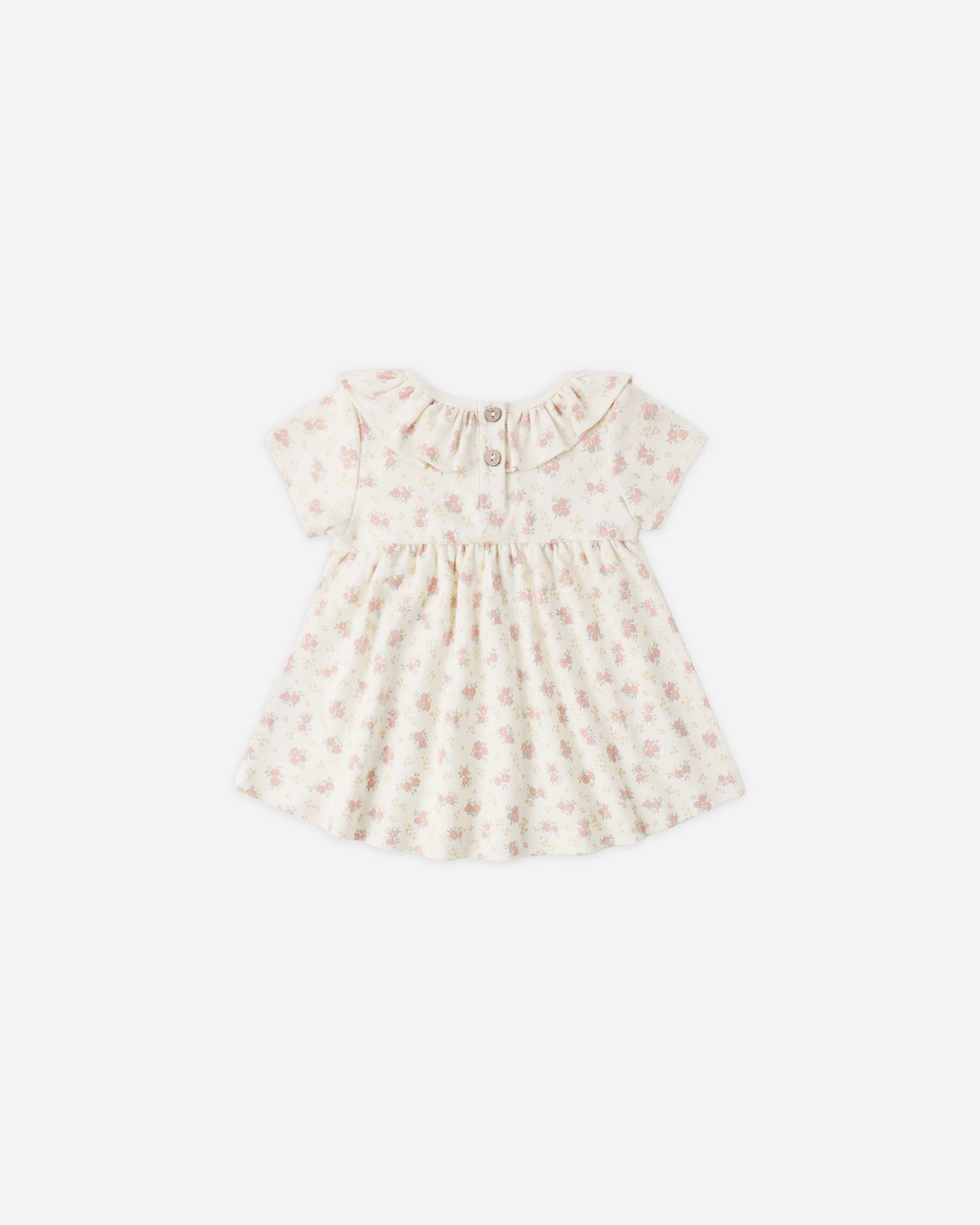 Ruffle Collar Jersey Dress Flower Field - Image 2