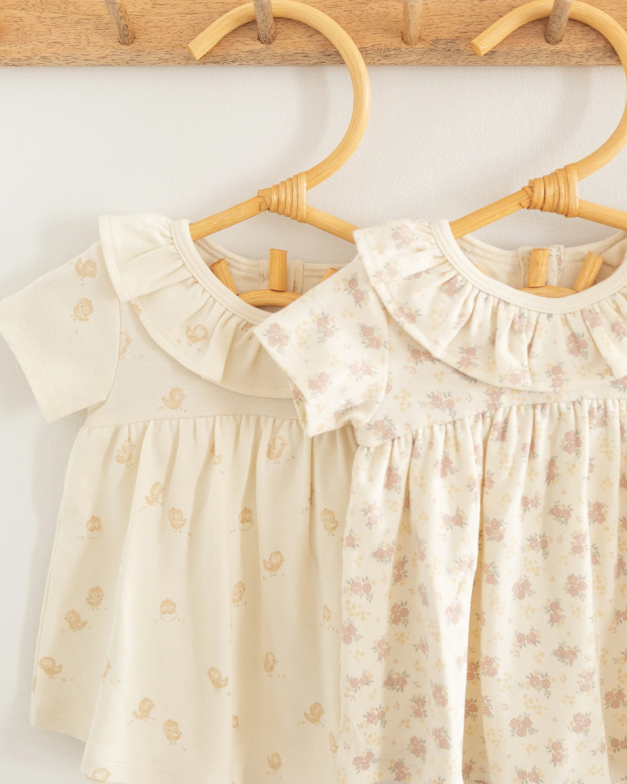 Ruffle Collar Jersey Dress Flower Field - Image 4