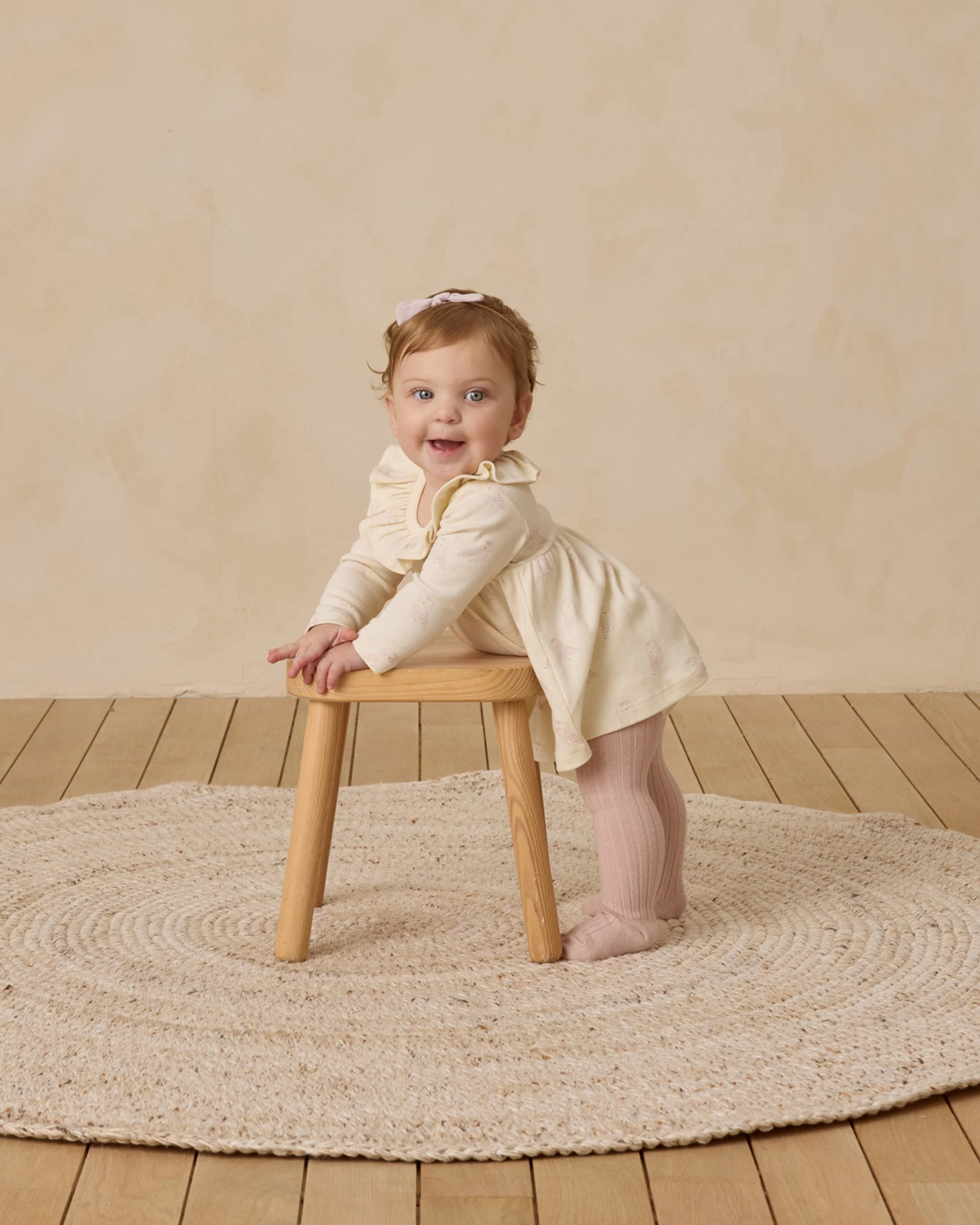 Ruffle Collar Jersey Dress || Snow Owls* - Image 5