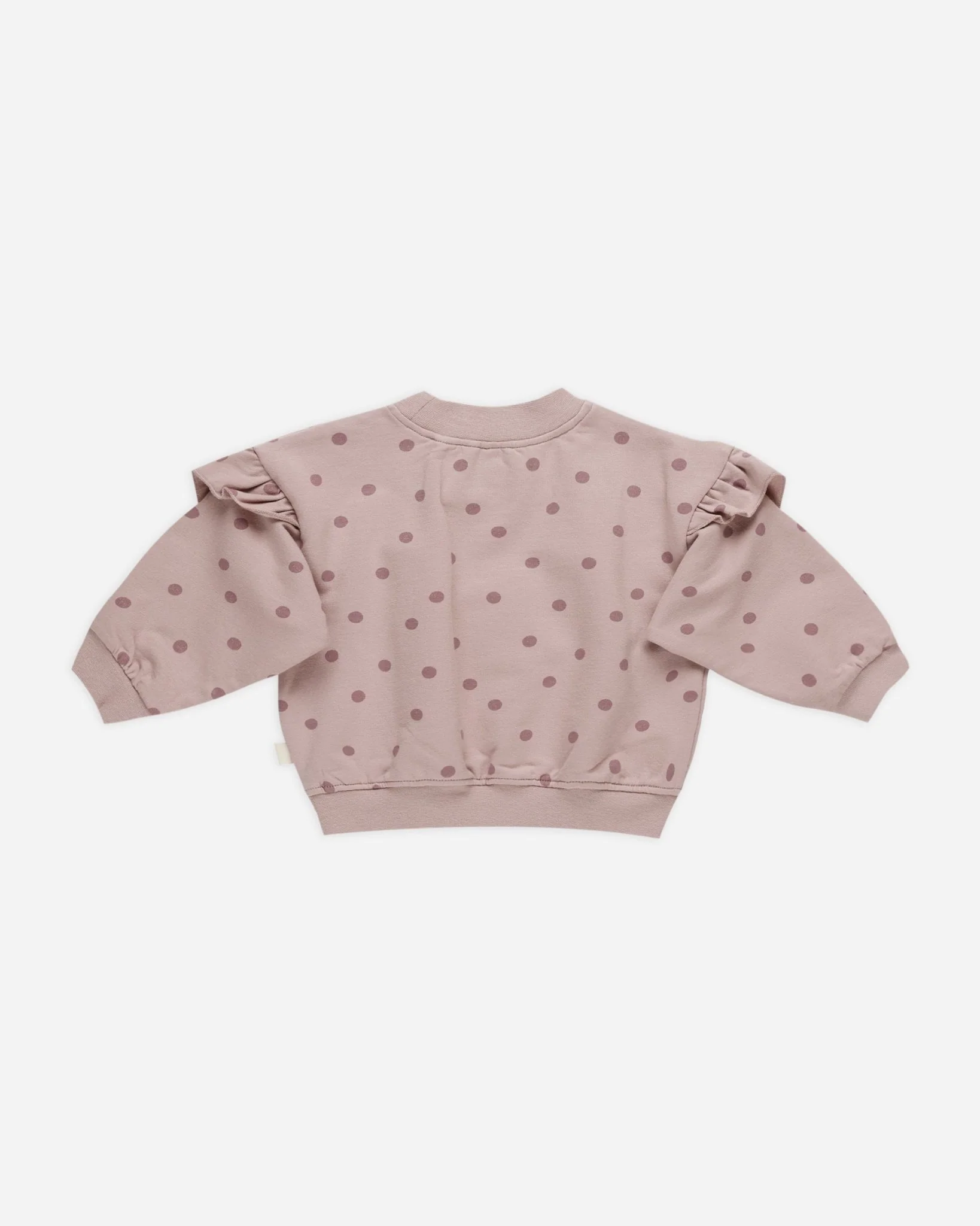 Ruffle Fleece Sweatshirt || Polka Dots - Image 2