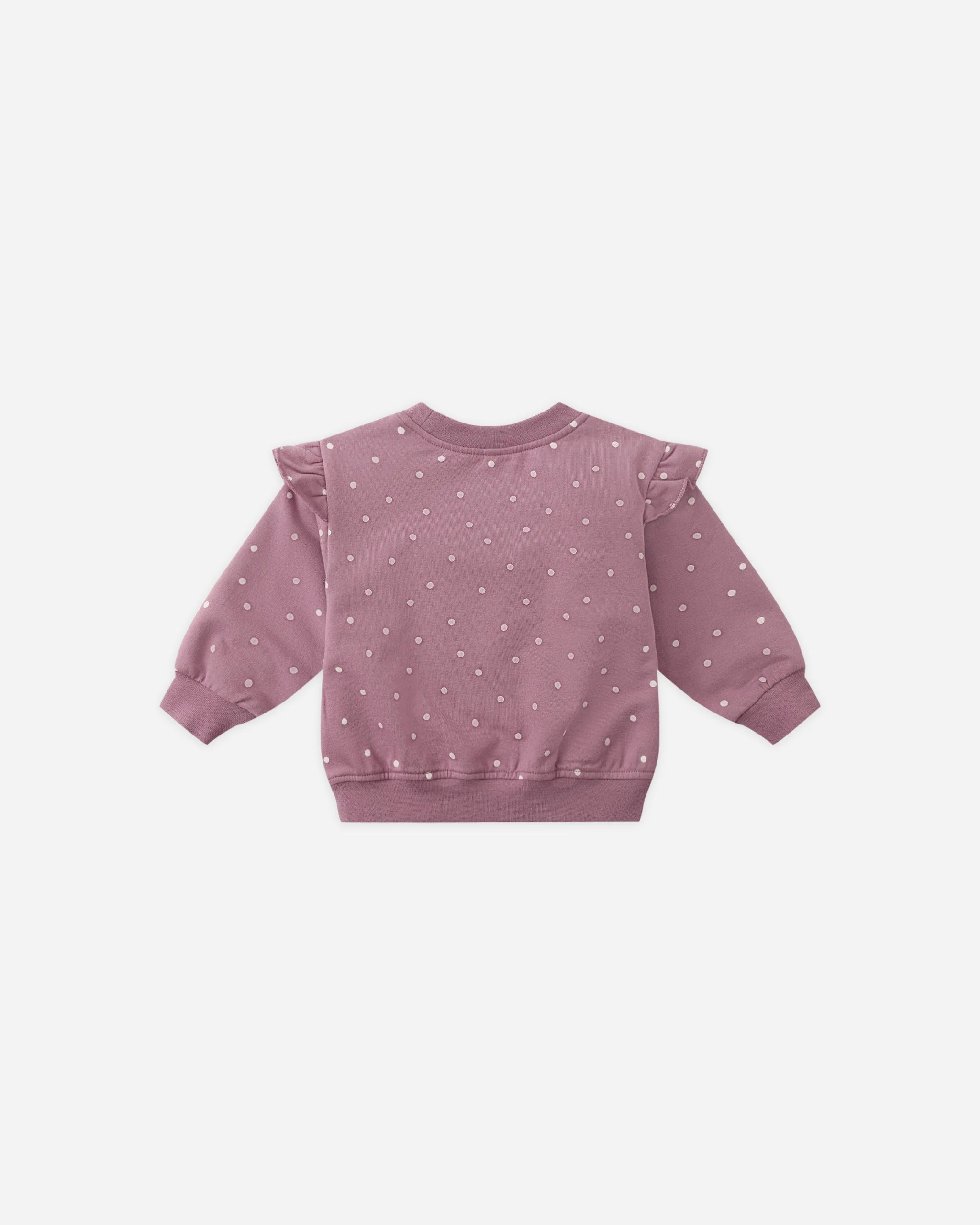 Ruffle Fleece Sweatshirt || Polka Dots* - Image 2