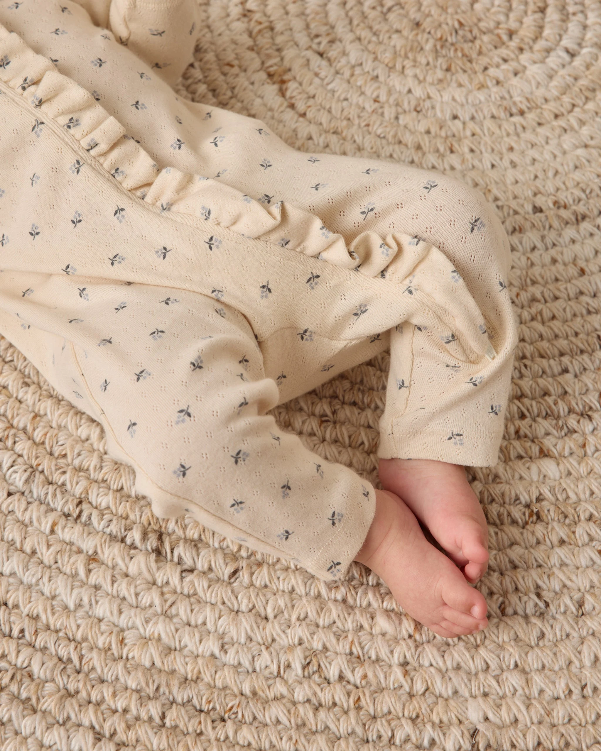 Ruffle Jumpsuit || Blue Ditsy - Image 4