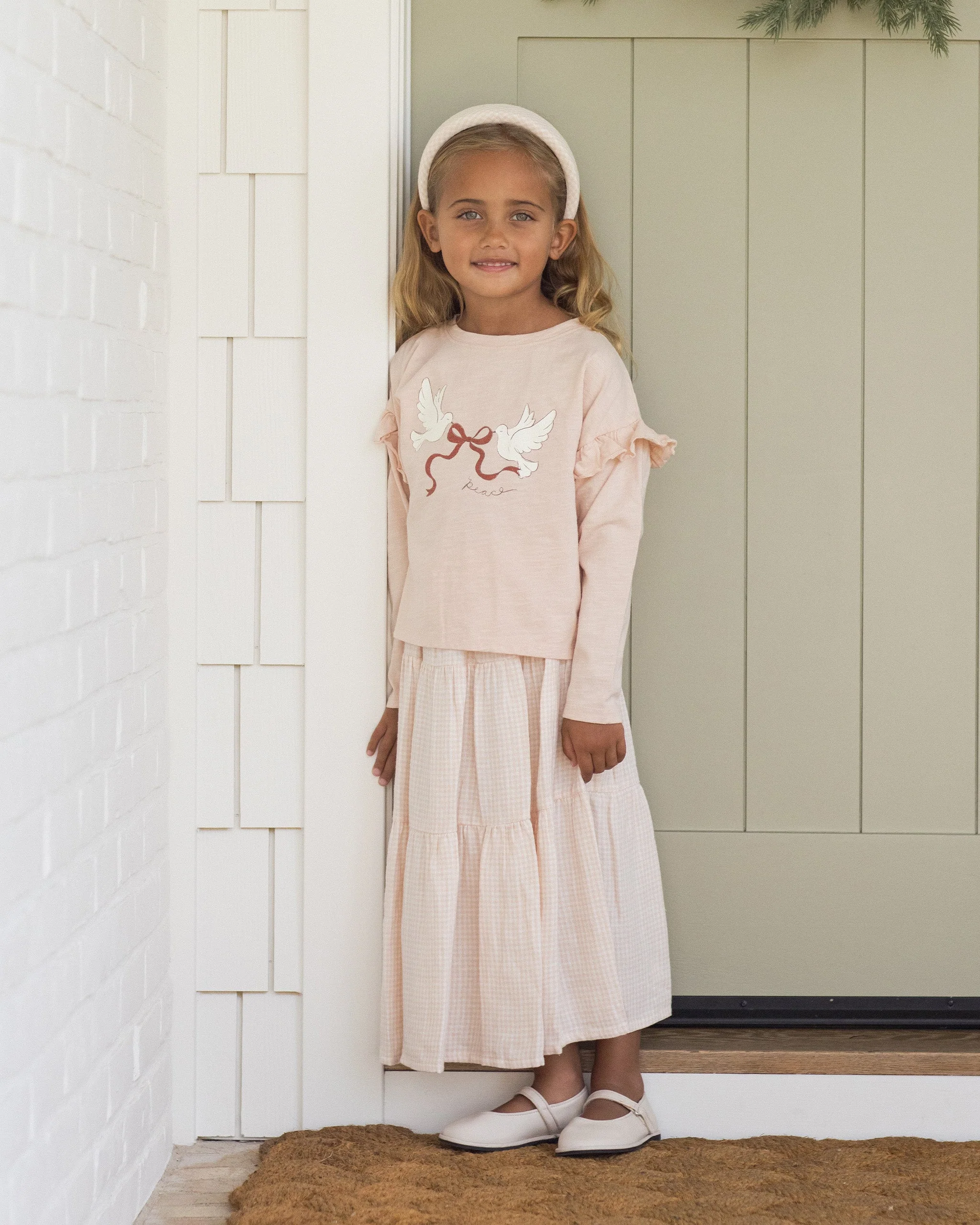 Ruffle Long Sleeve Tee || Peace - Image 2